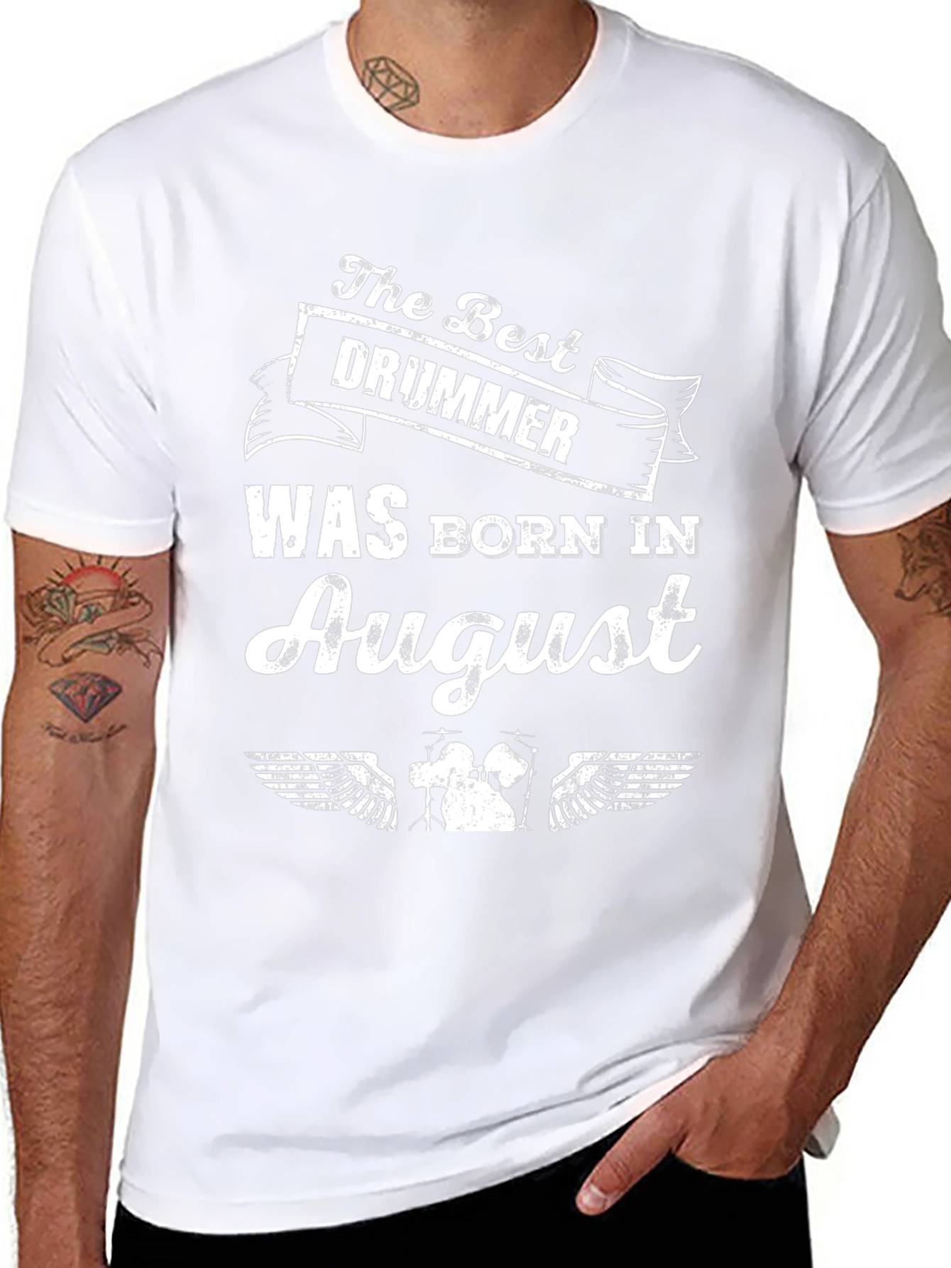 The Best Drummer Born in August - T-Shirt