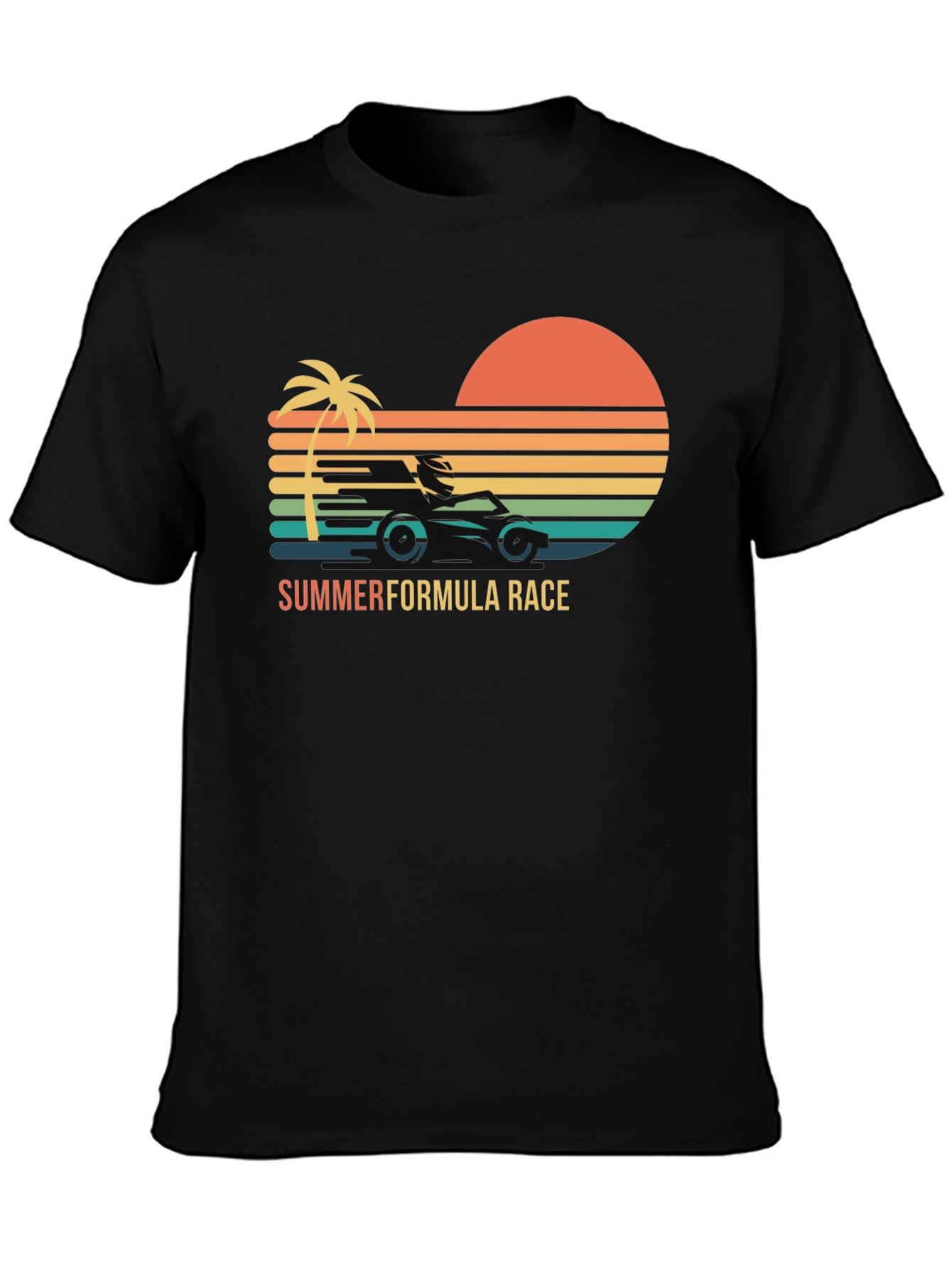 Summer Formula Race Black T-Shirt