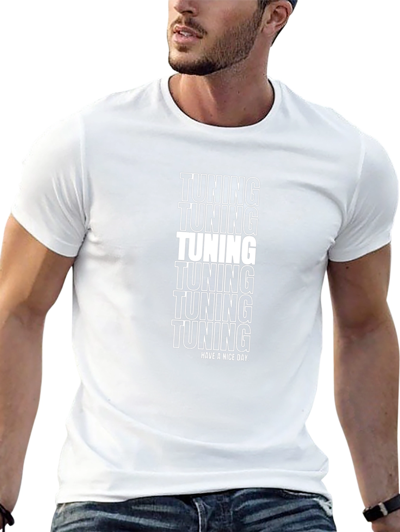 Tuning Black T-Shirt - Have A Nice Day Tee
