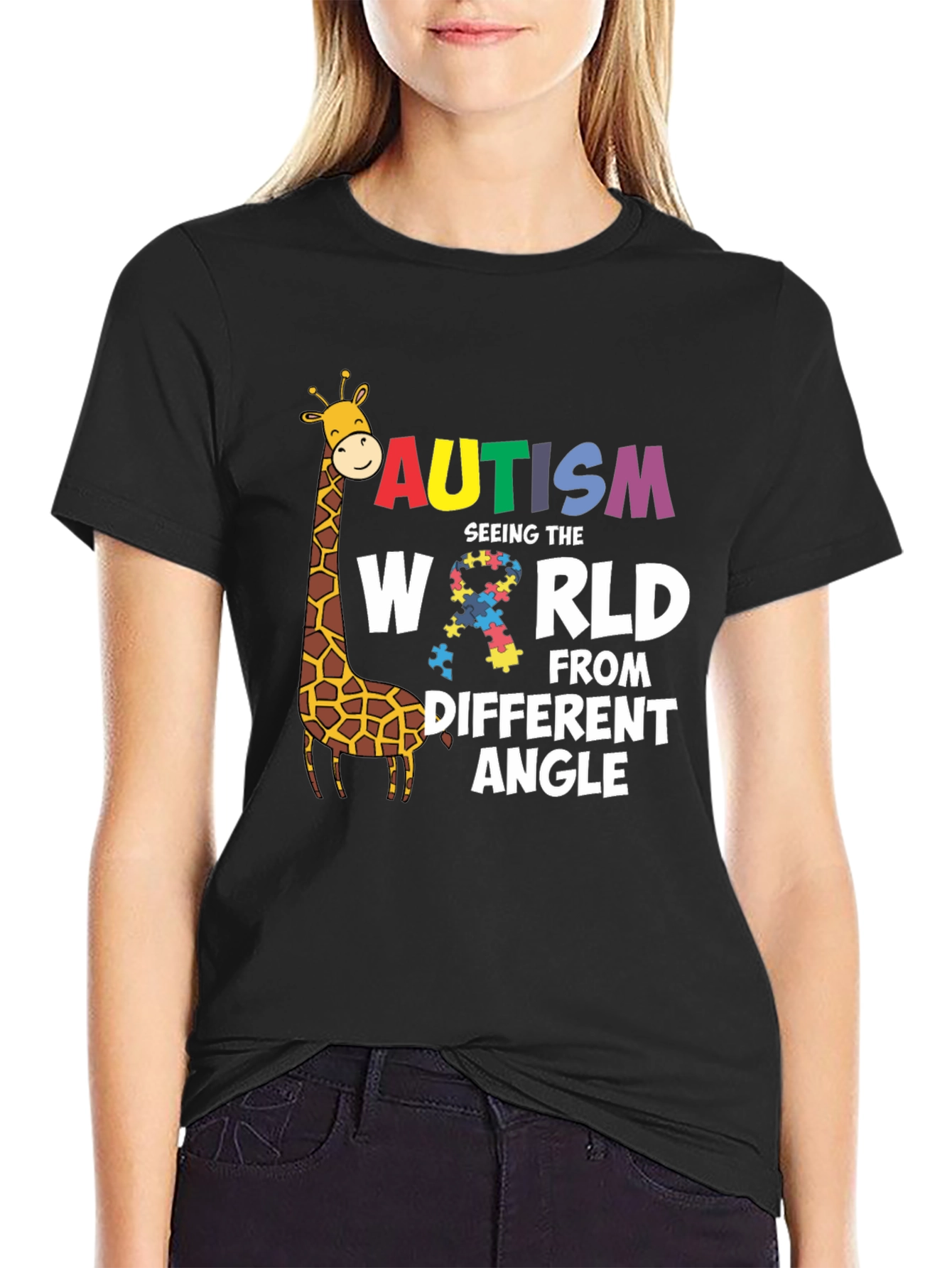 Autism Awareness Giraffe T-Shirt
