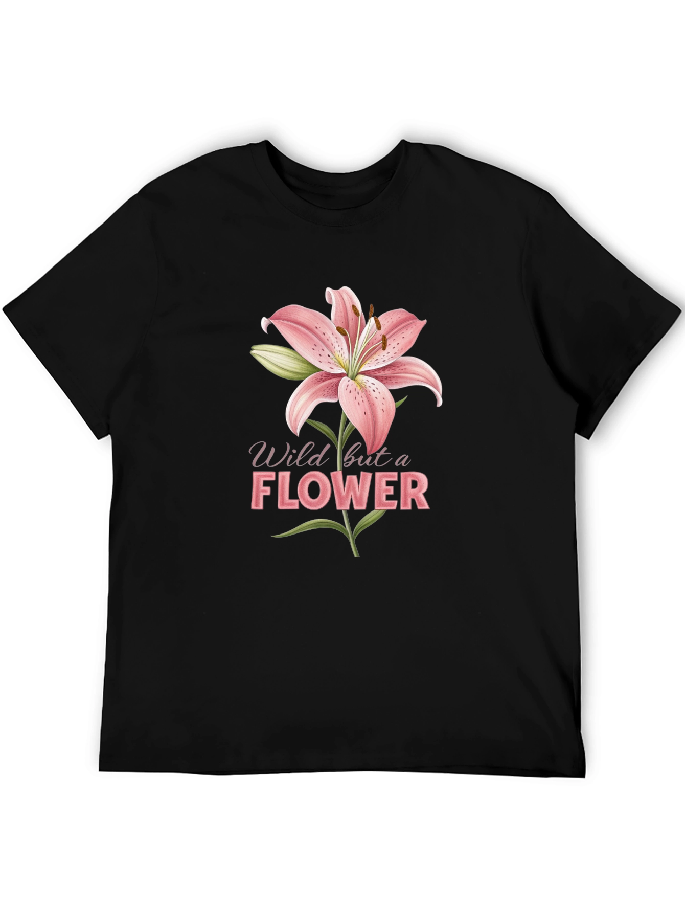 Wild Flower Graphic Tee - Black