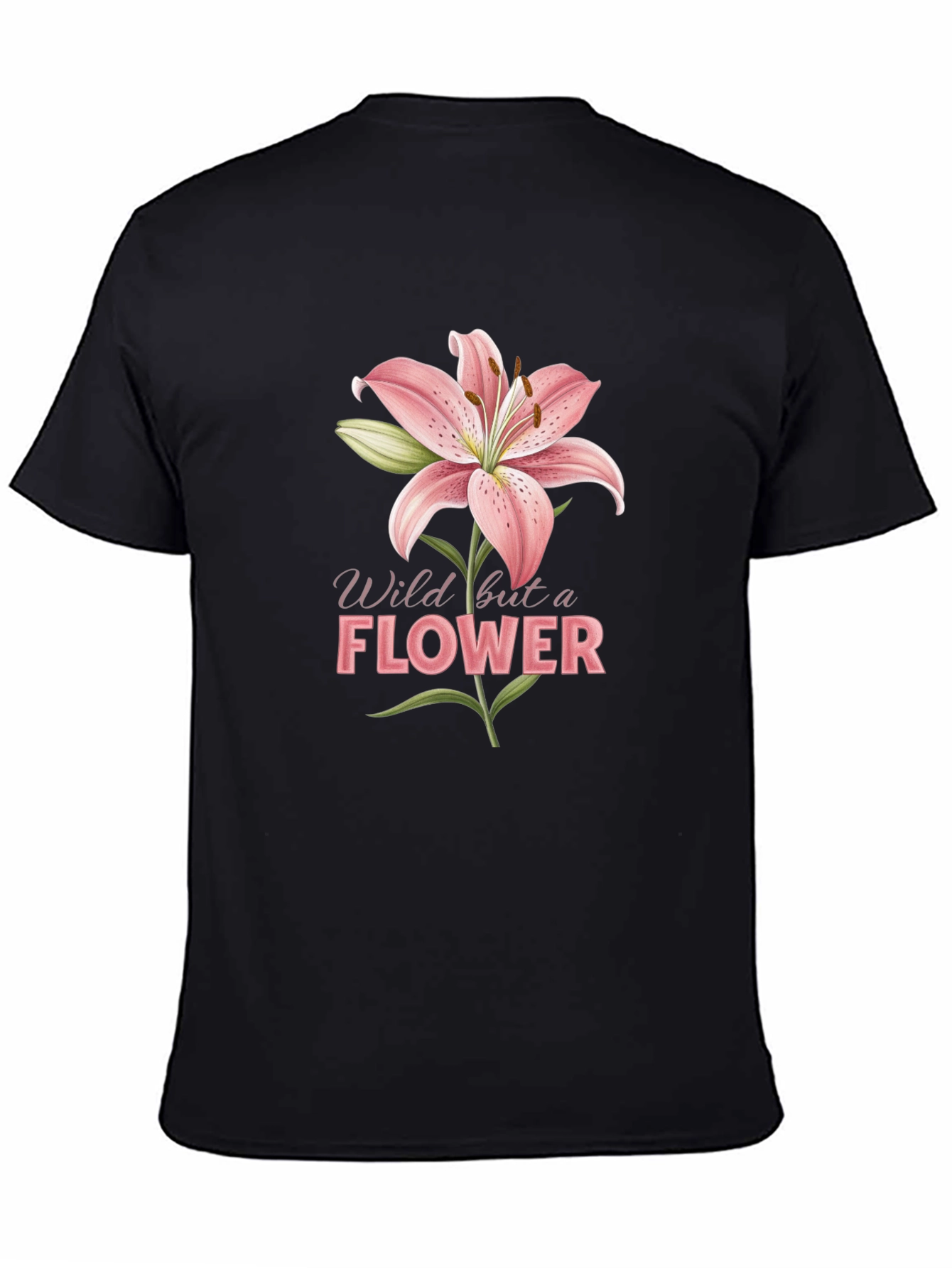 Wild Flower Graphic Tee - Black
