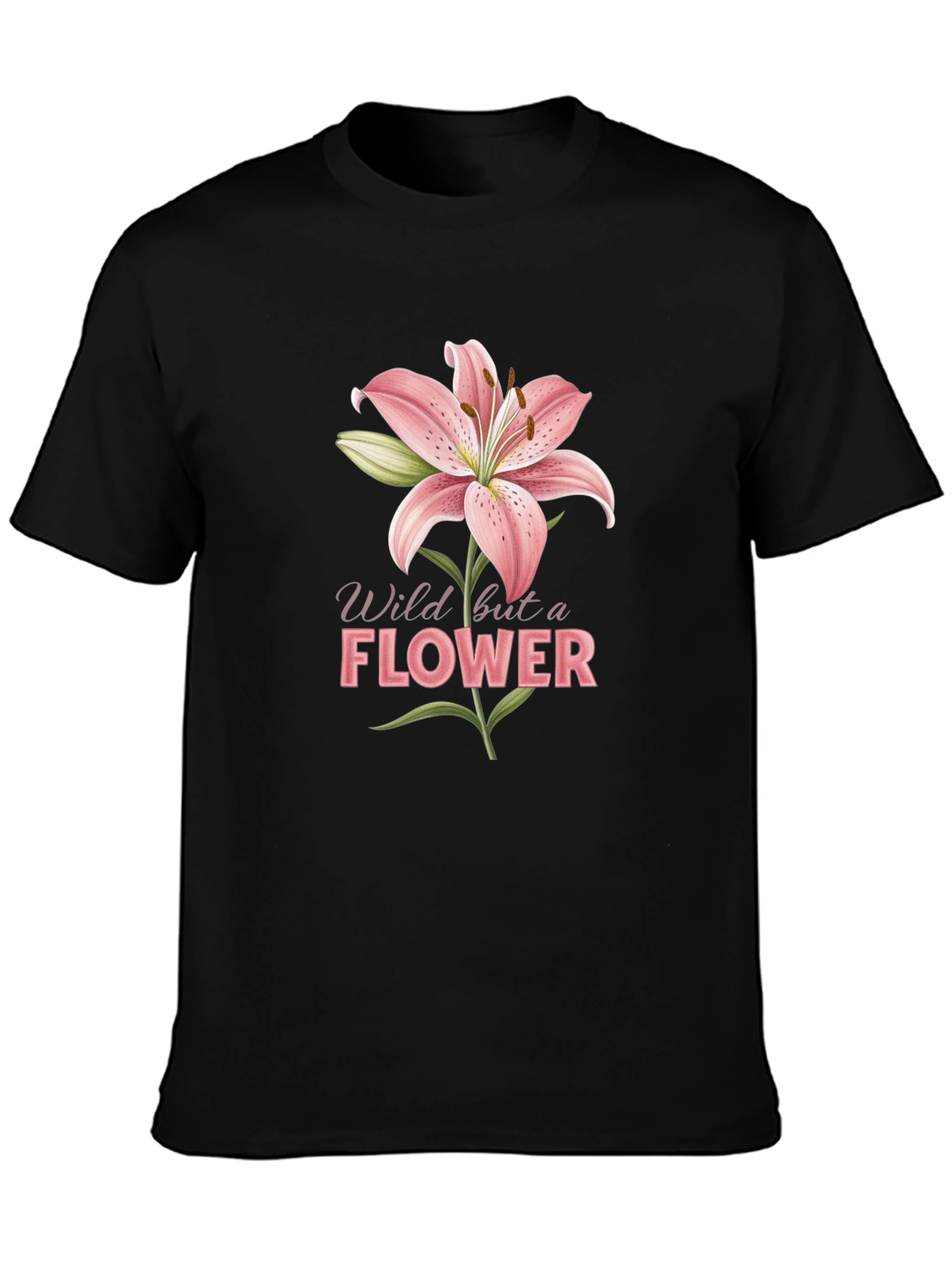 Wild Flower Graphic Tee - Black