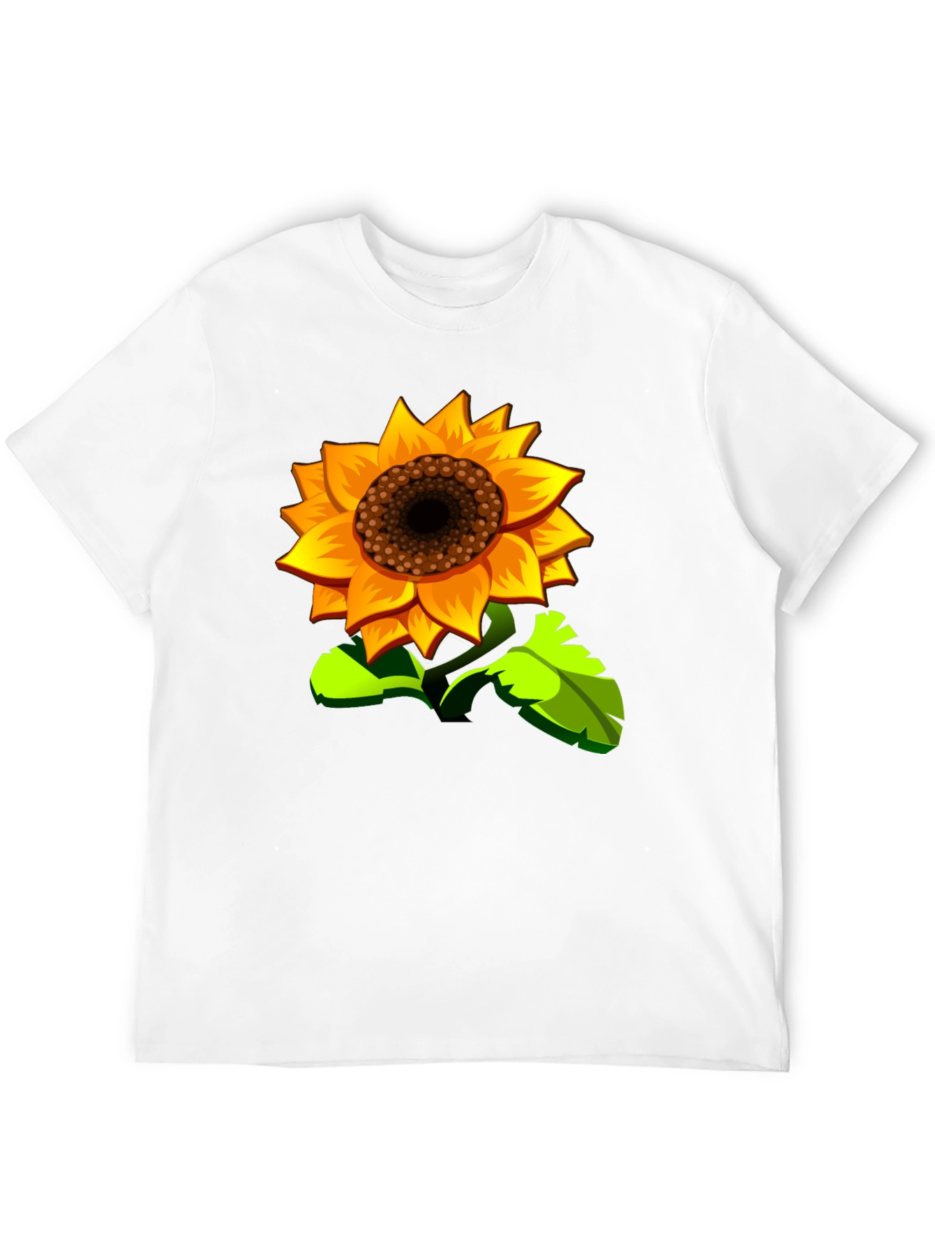 Sunflower Graphic Print Black T-Shirt