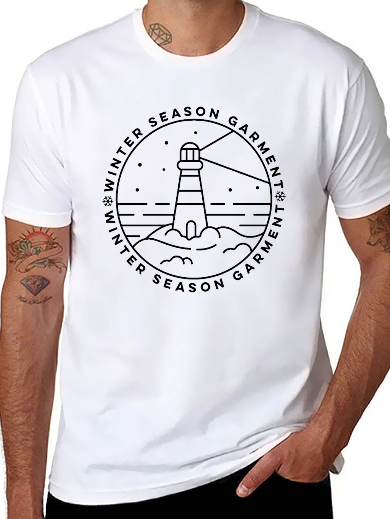 Winter Season Lighthouse T-Shirt