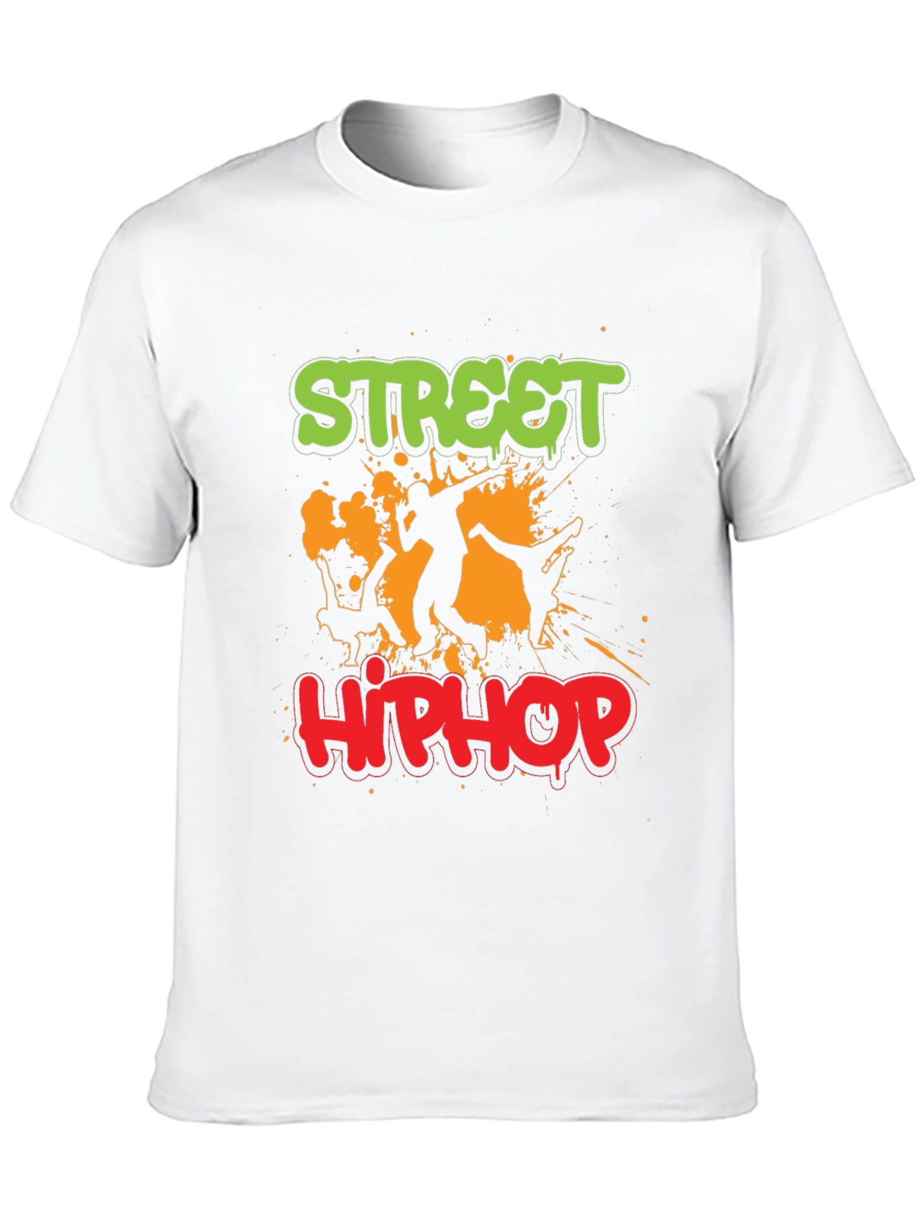 Street Hip Hop Graphic Tee - Black Cotton T-Shirt