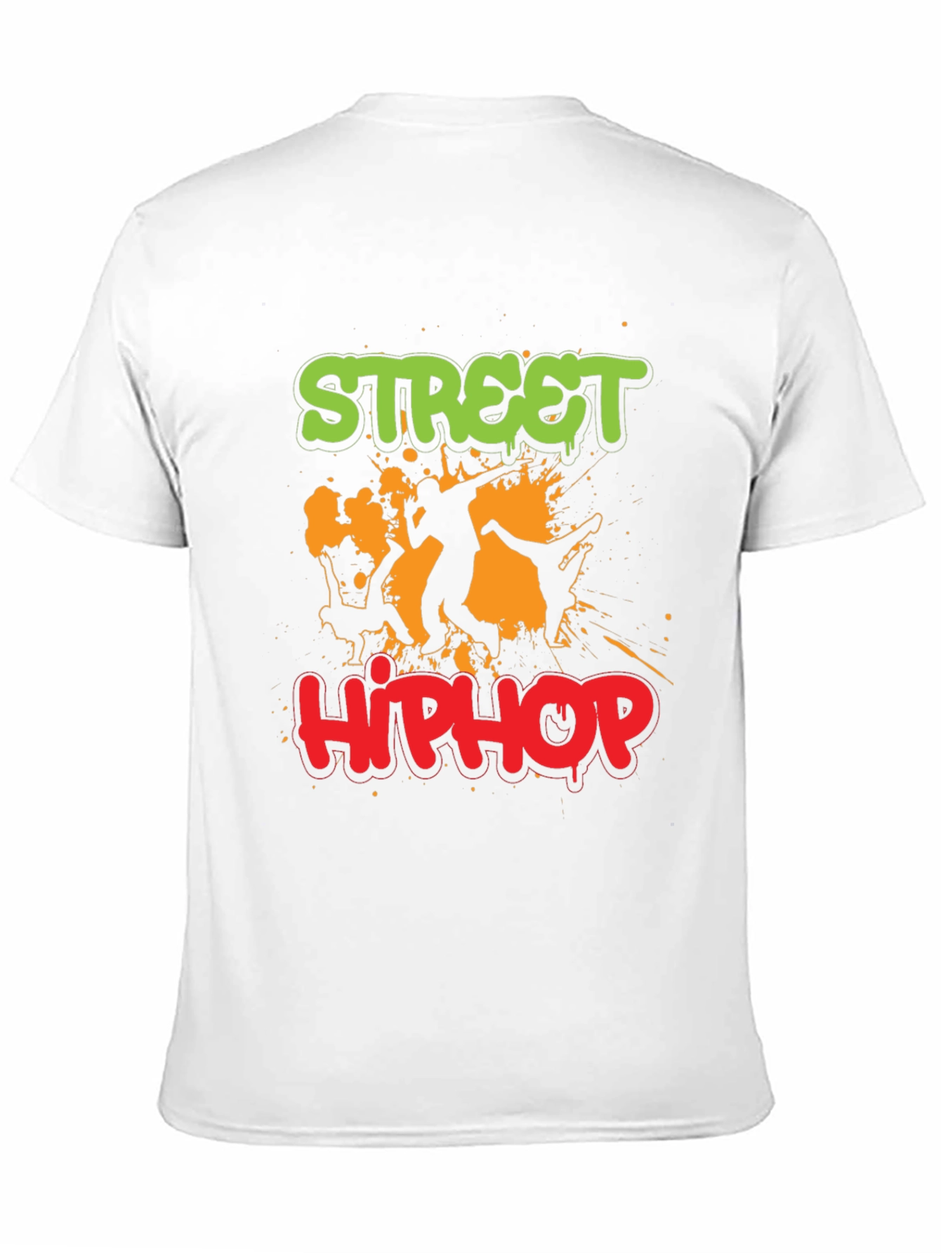 Street Hip Hop Graphic Tee - Black Cotton T-Shirt