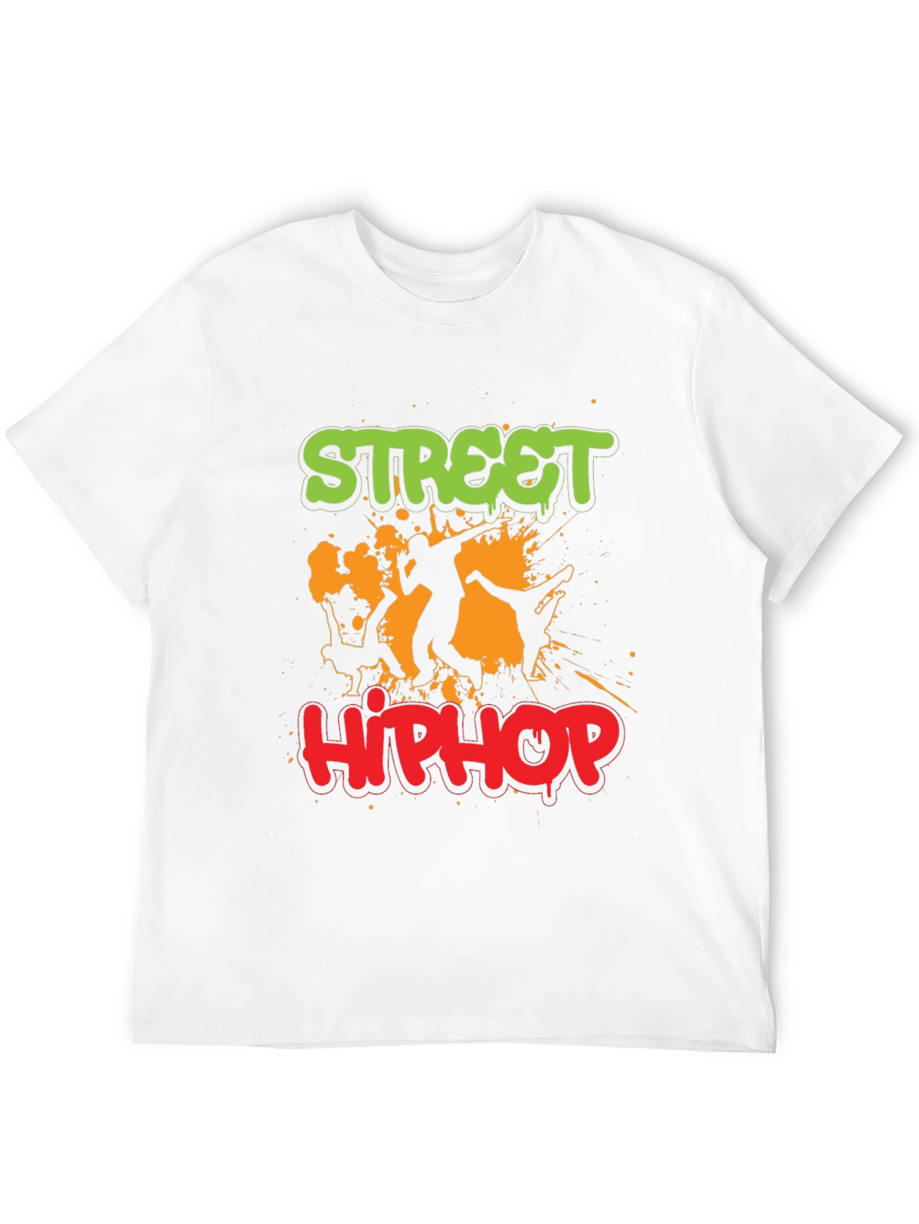 Street Hip Hop Graphic Tee - Black Cotton T-Shirt