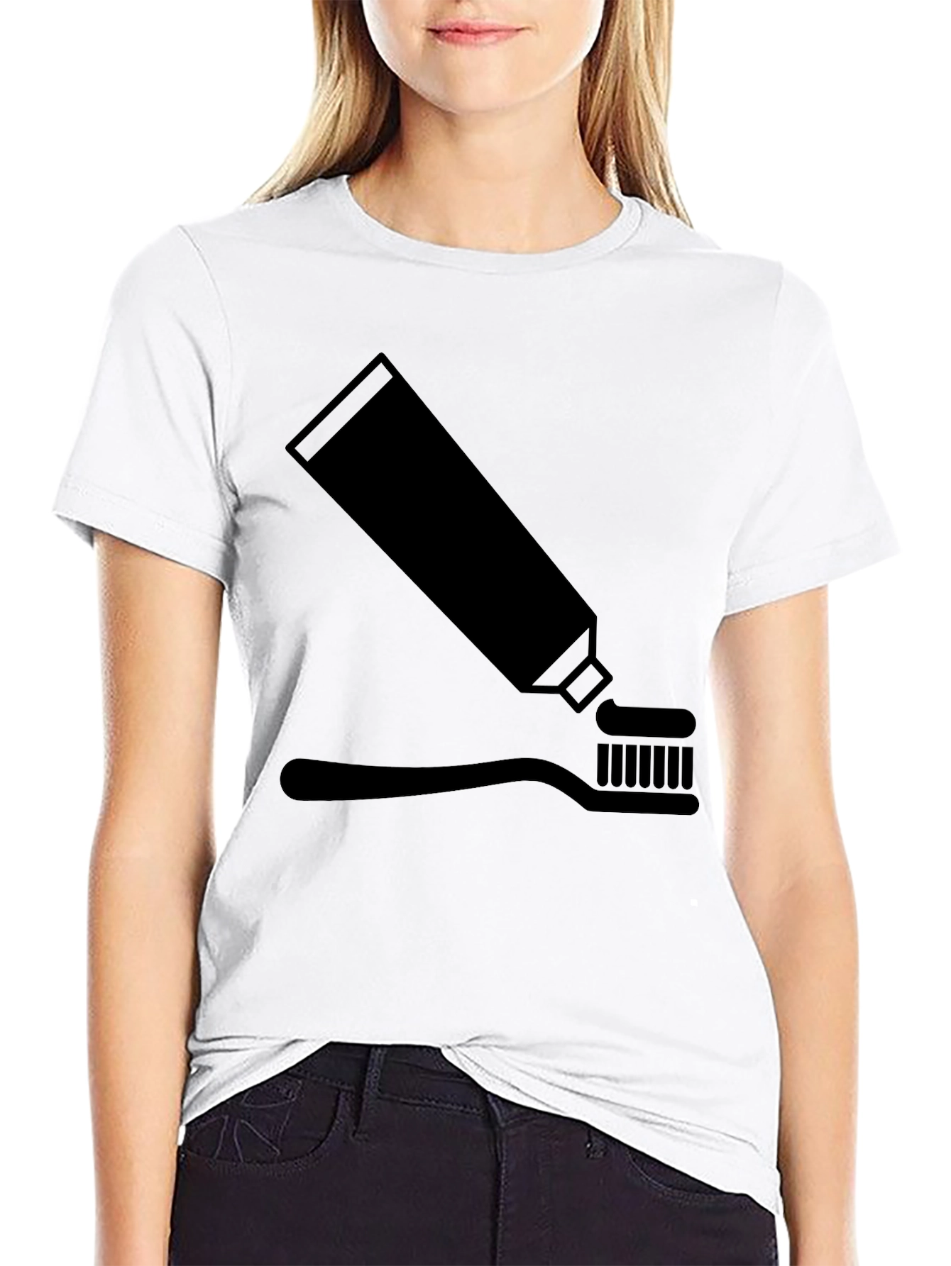 Toothpaste & Brush Graphic Tee - Black
