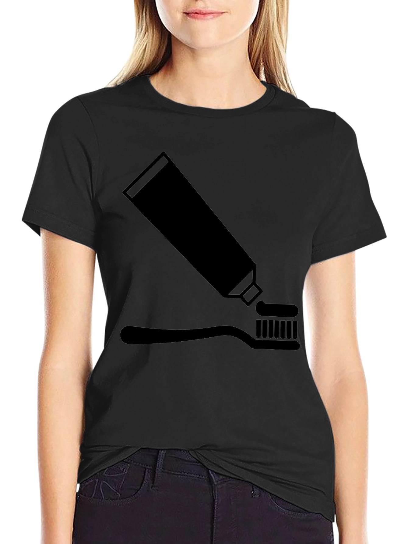 Toothpaste & Brush Graphic Tee - Black