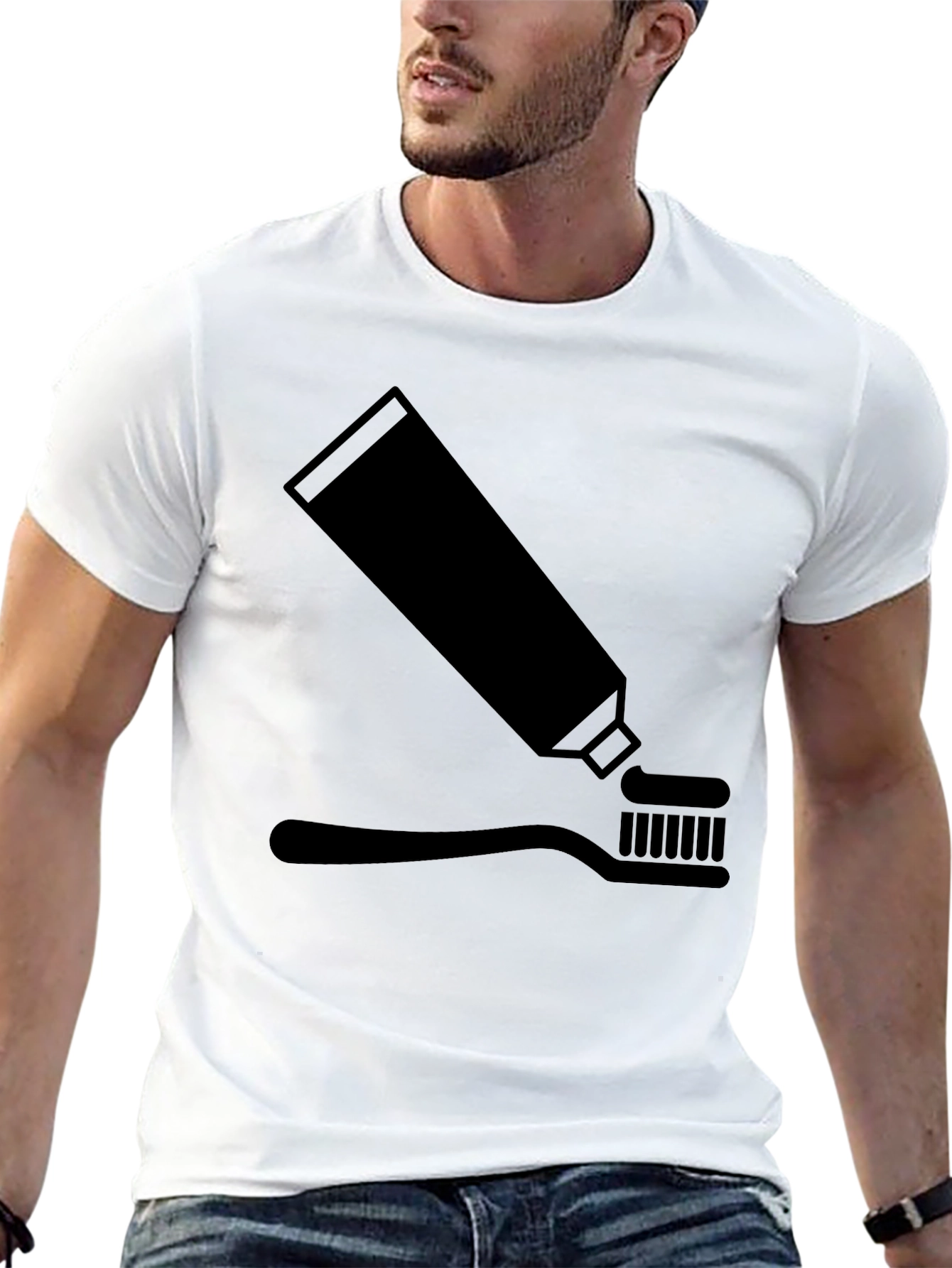 Toothpaste & Brush Graphic Tee - Black