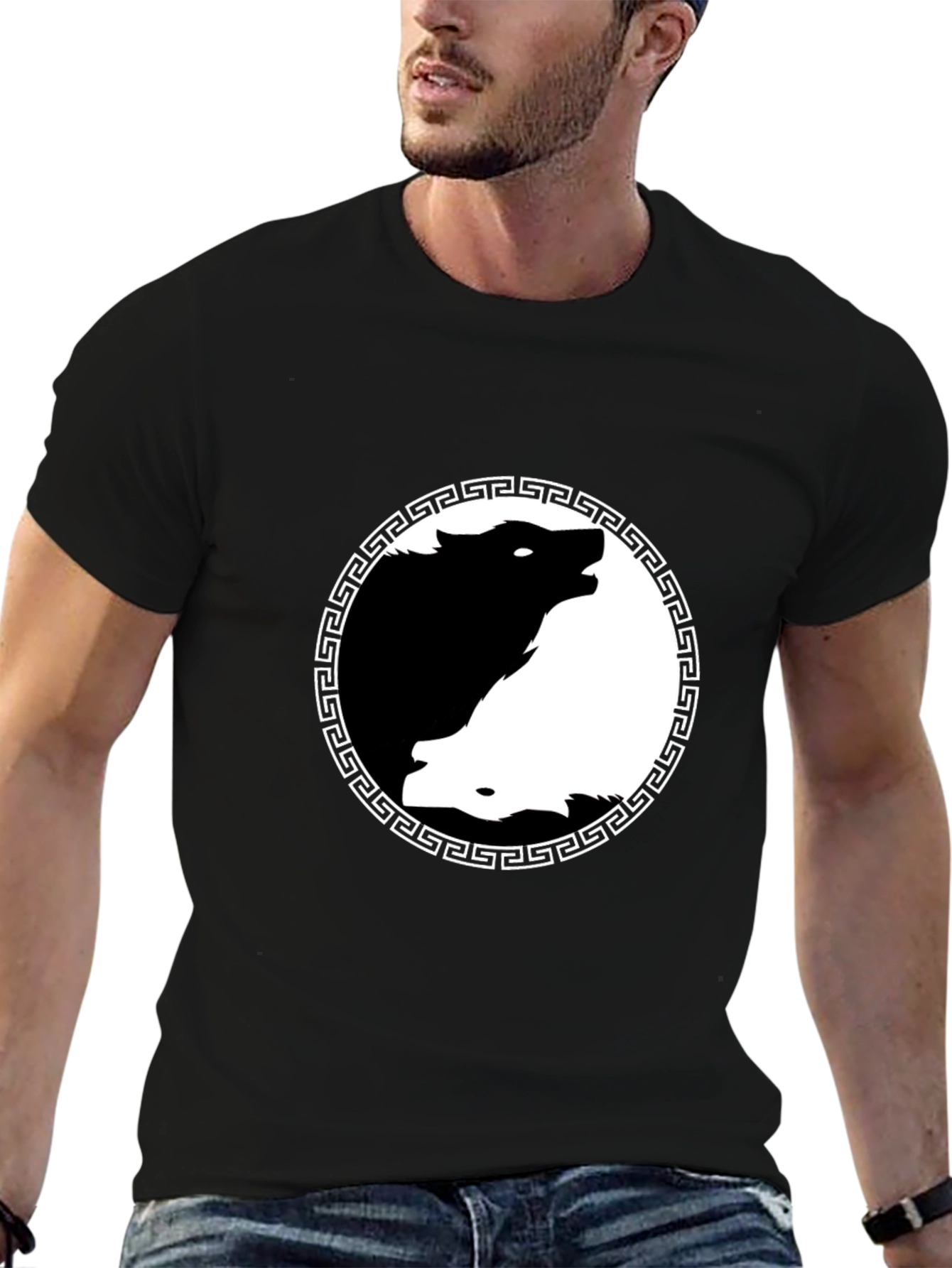 Yin Yang Wolf Graphic Tee