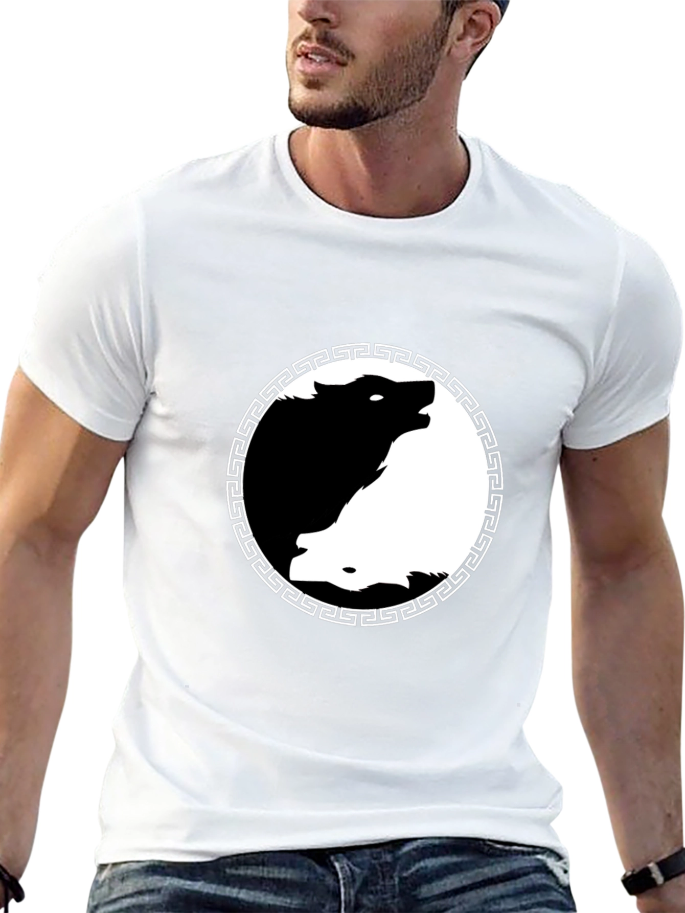 Yin Yang Wolf Graphic Tee
