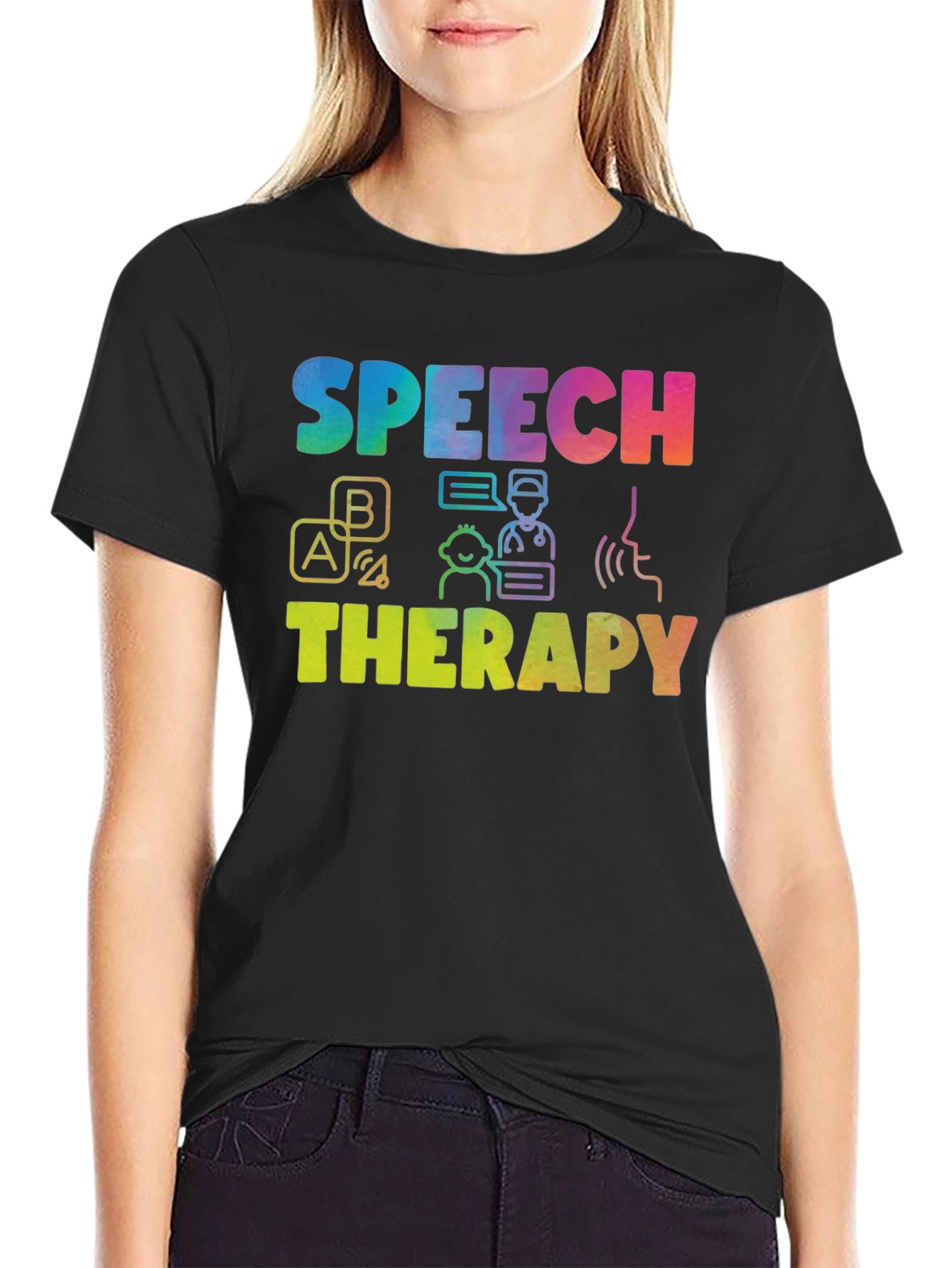 Speech Therapy Rainbow T-Shirt