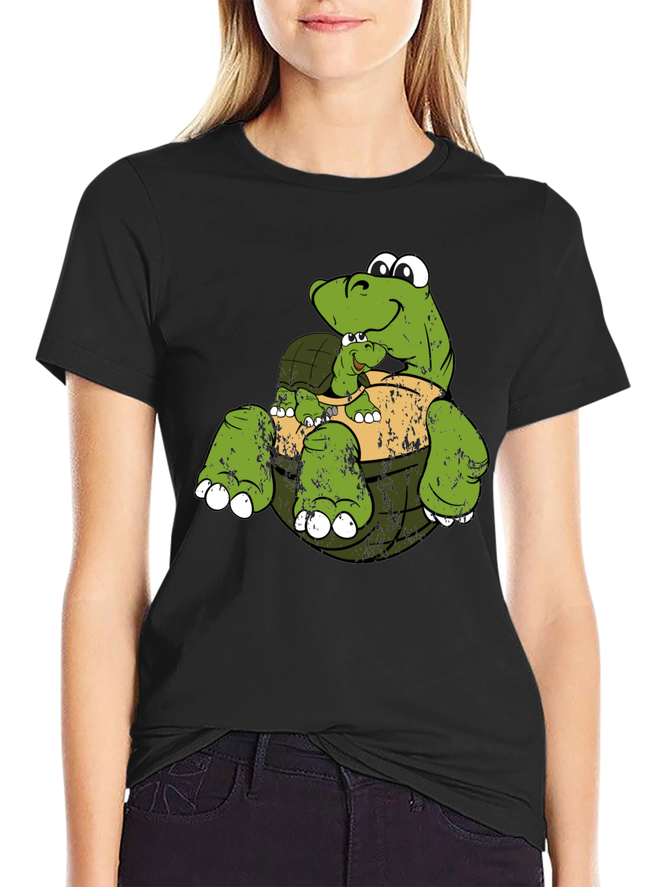 Turtle & Baby Graphic T-Shirt