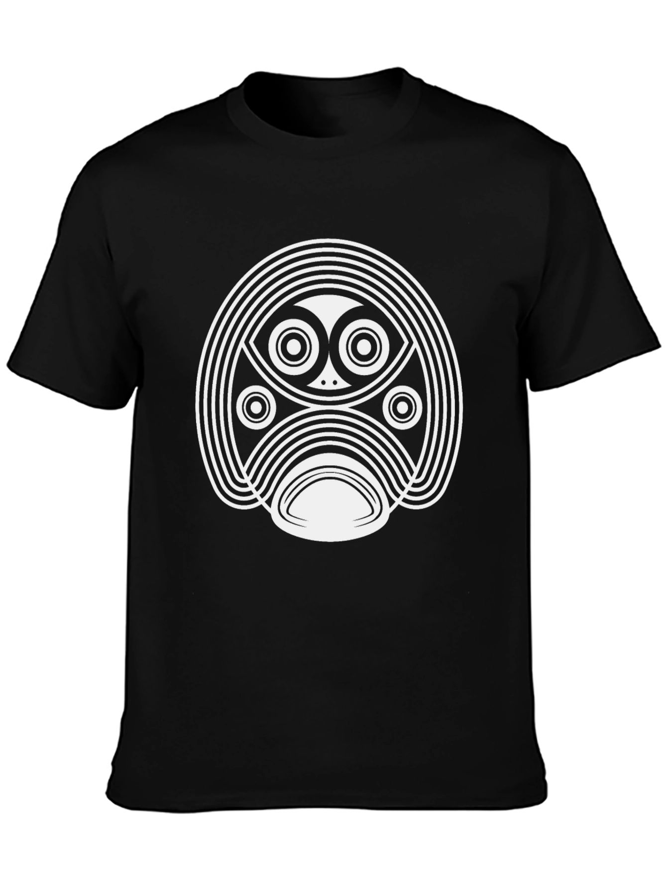 Abstract Graphic Tee - Stylish Black Cotton Shirt