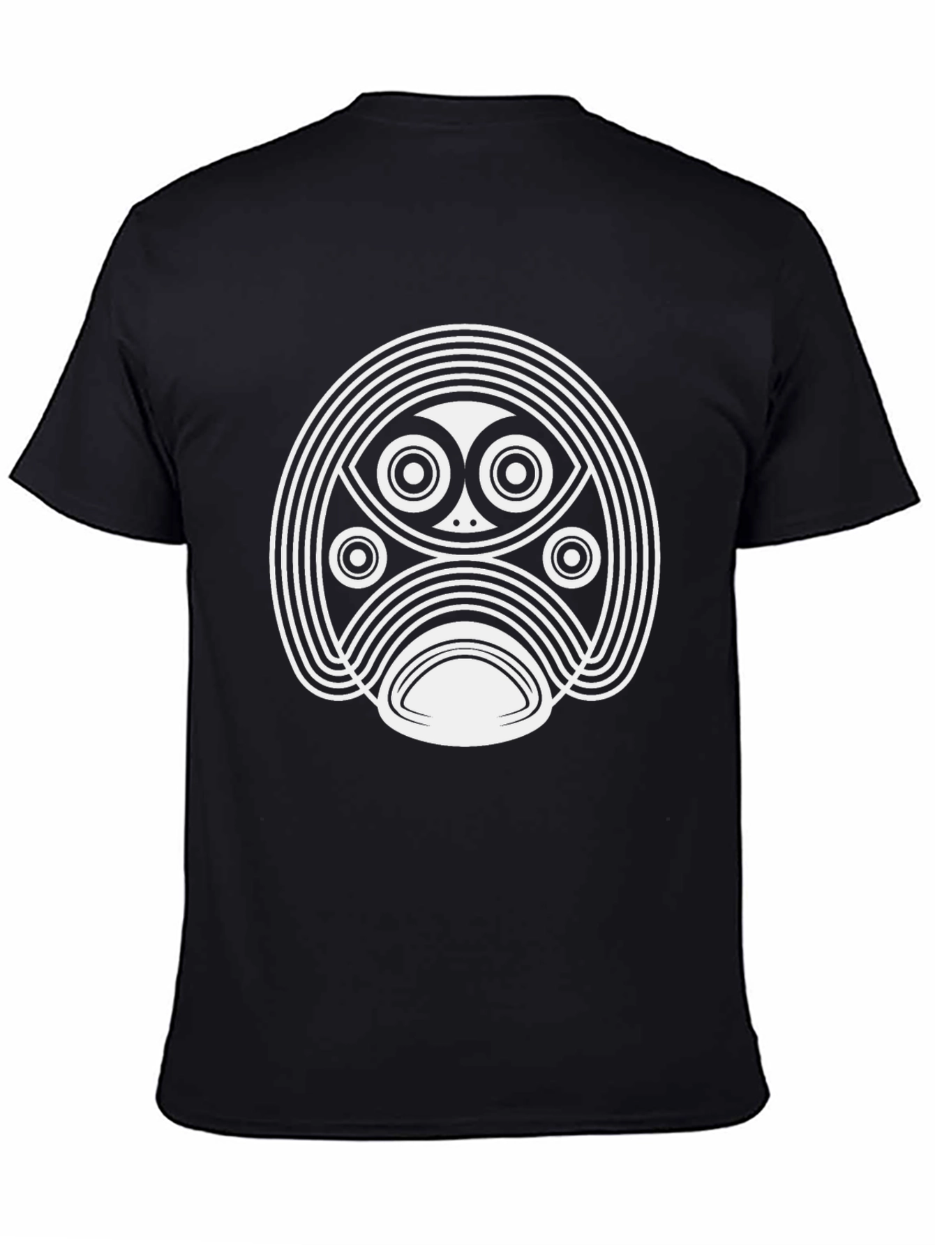 Abstract Graphic Tee - Stylish Black Cotton Shirt