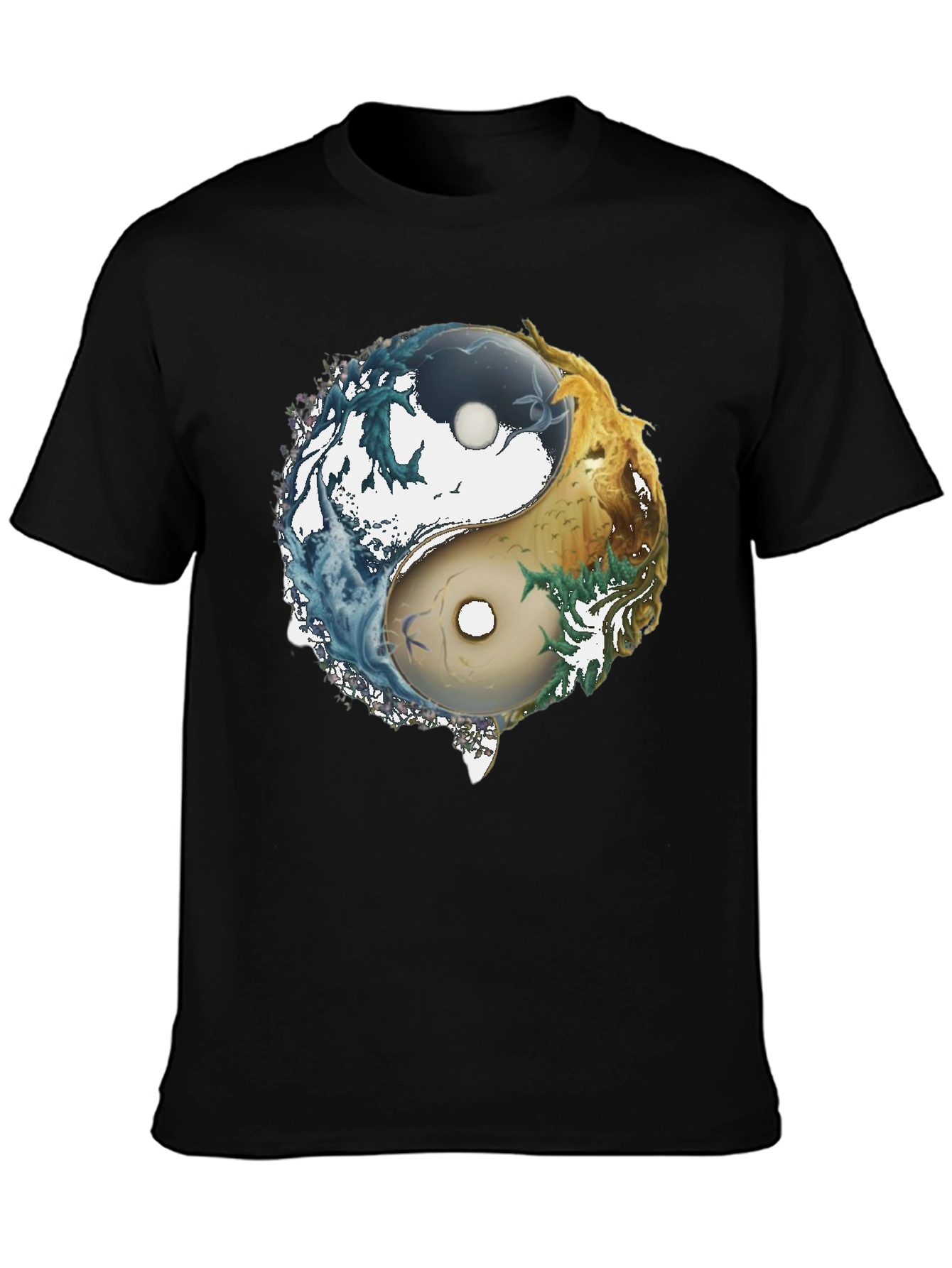 Yin Yang Elements Graphic T-Shirt - Balance & Harmony
