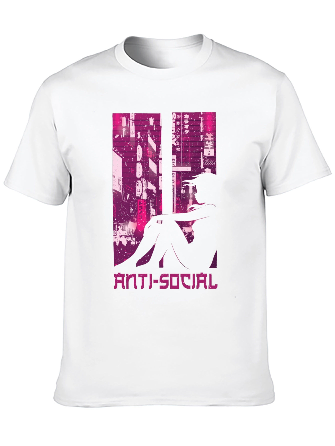 Anti-Social Cityscape Graphic Tee - Black