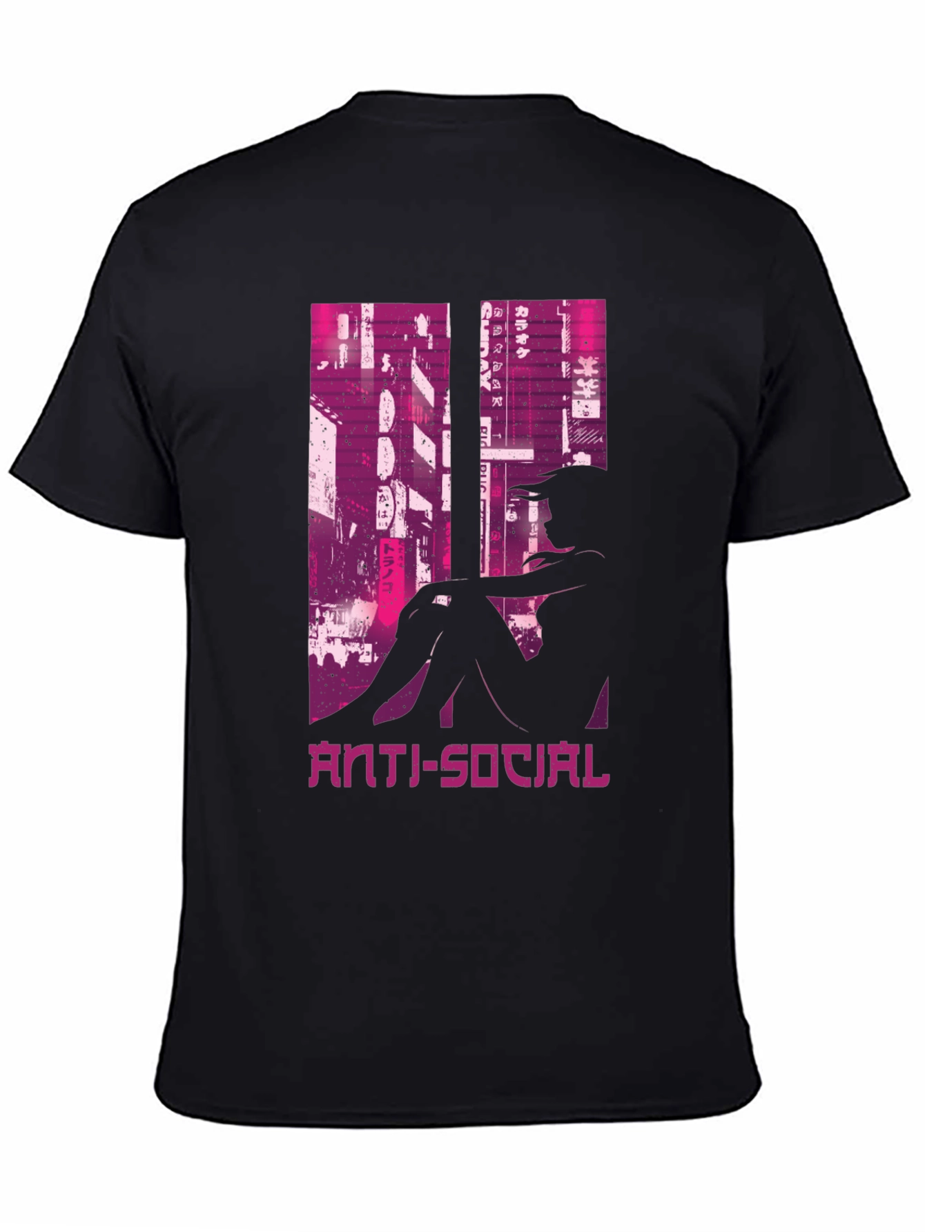 Anti-Social Cityscape Graphic Tee - Black