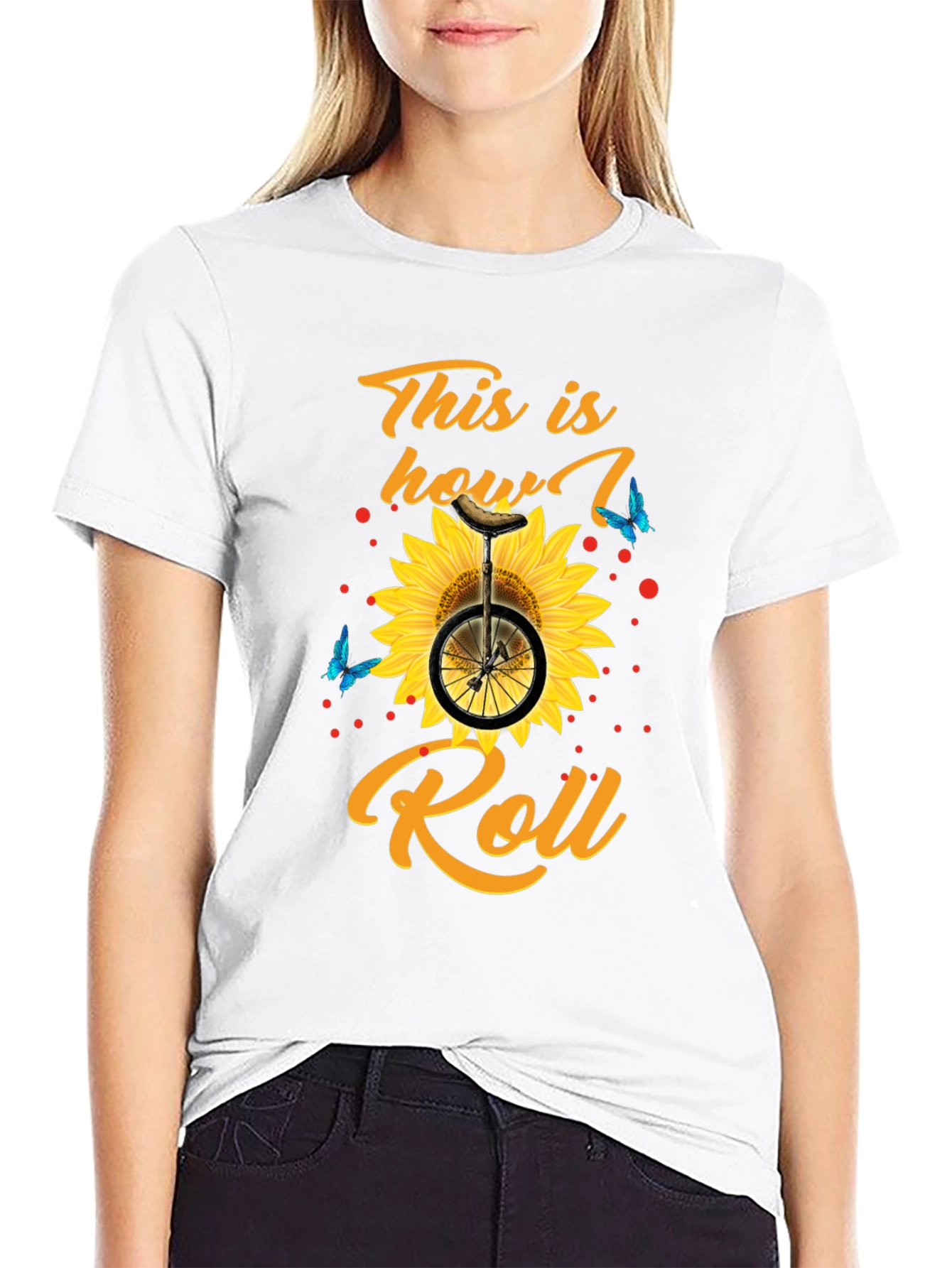 This is How I Roll T-Shirt Sunflower Unicycle