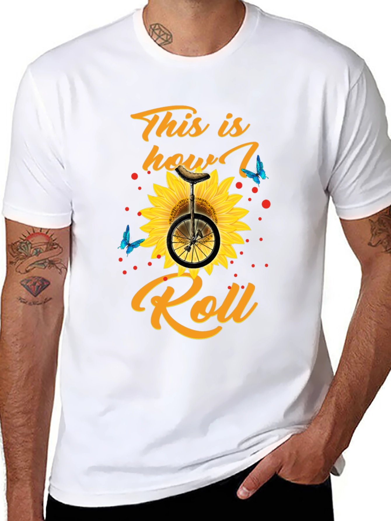 This is How I Roll T-Shirt Sunflower Unicycle