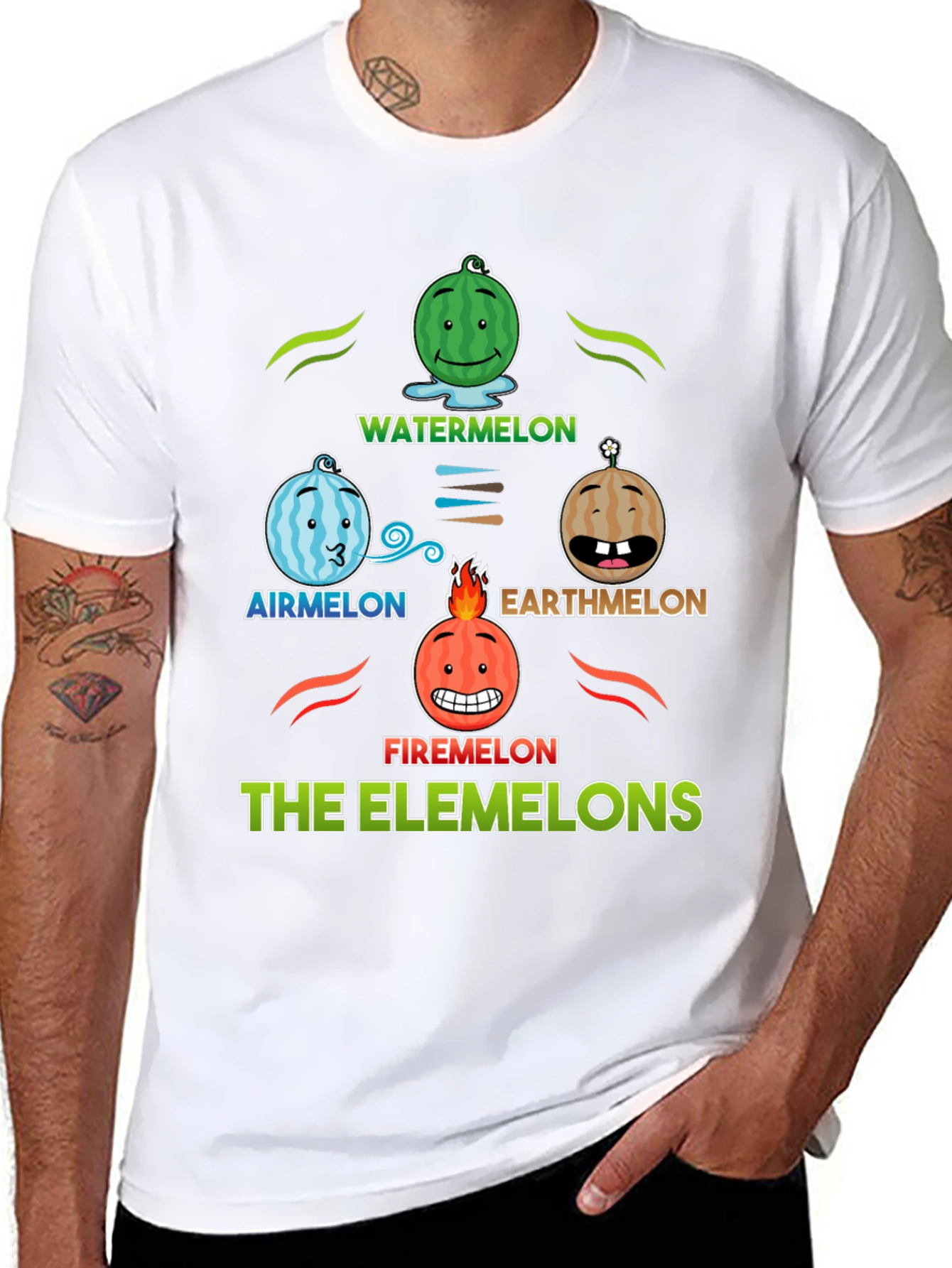 The Elemelons T-Shirt - Elemental Watermelon Tee