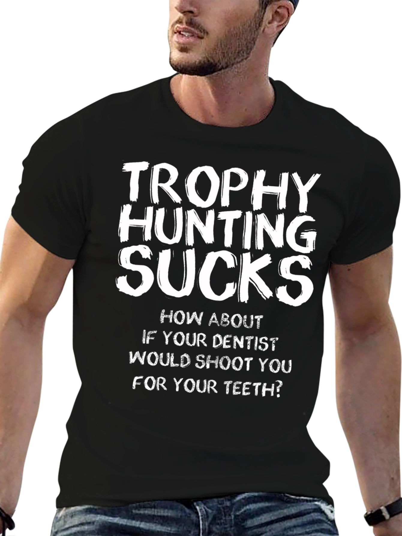Trophy Hunting Sucks Graphic Tee