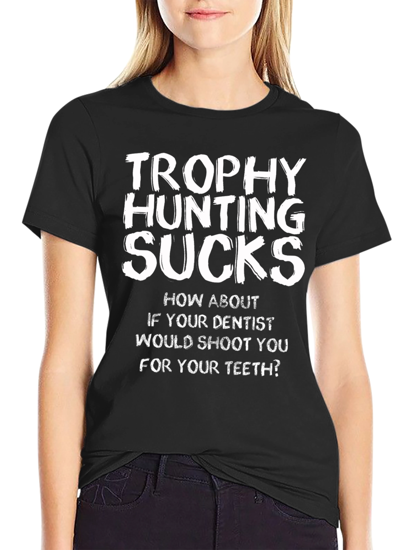 Trophy Hunting Sucks Graphic Tee