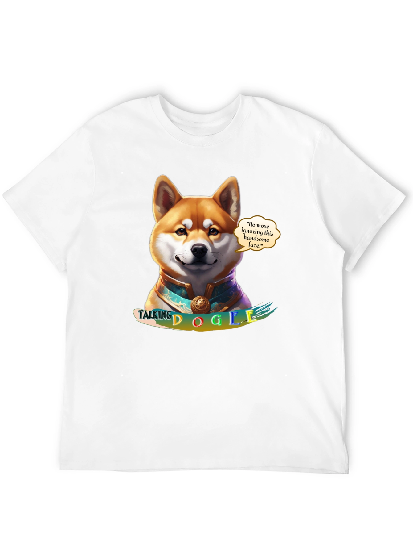 Talking Dogie Graphic Tee - Shiba Inu Design