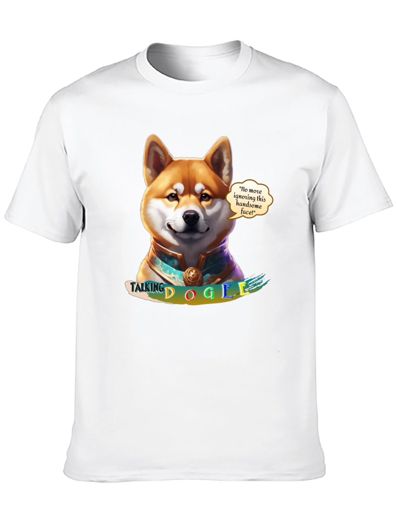 Talking Dogie Graphic Tee - Shiba Inu Design