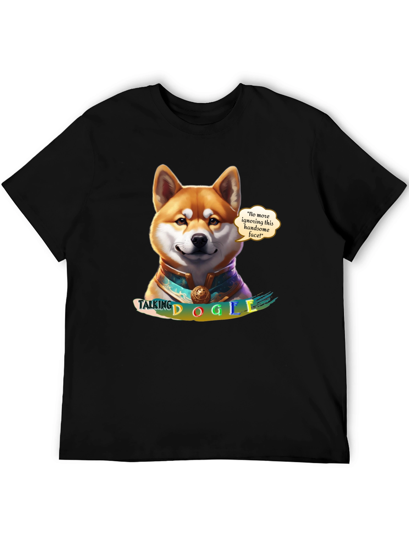 Talking Dogie Graphic Tee - Shiba Inu Design