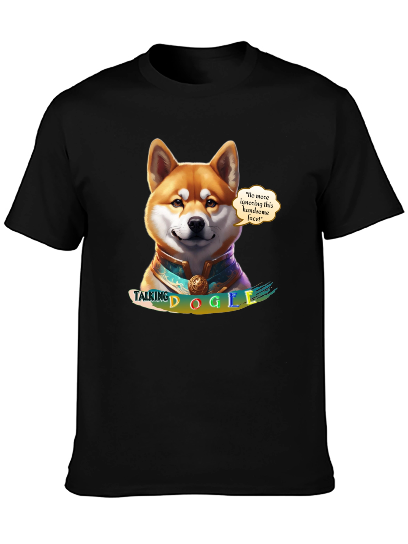 Talking Dogie Graphic Tee - Shiba Inu Design