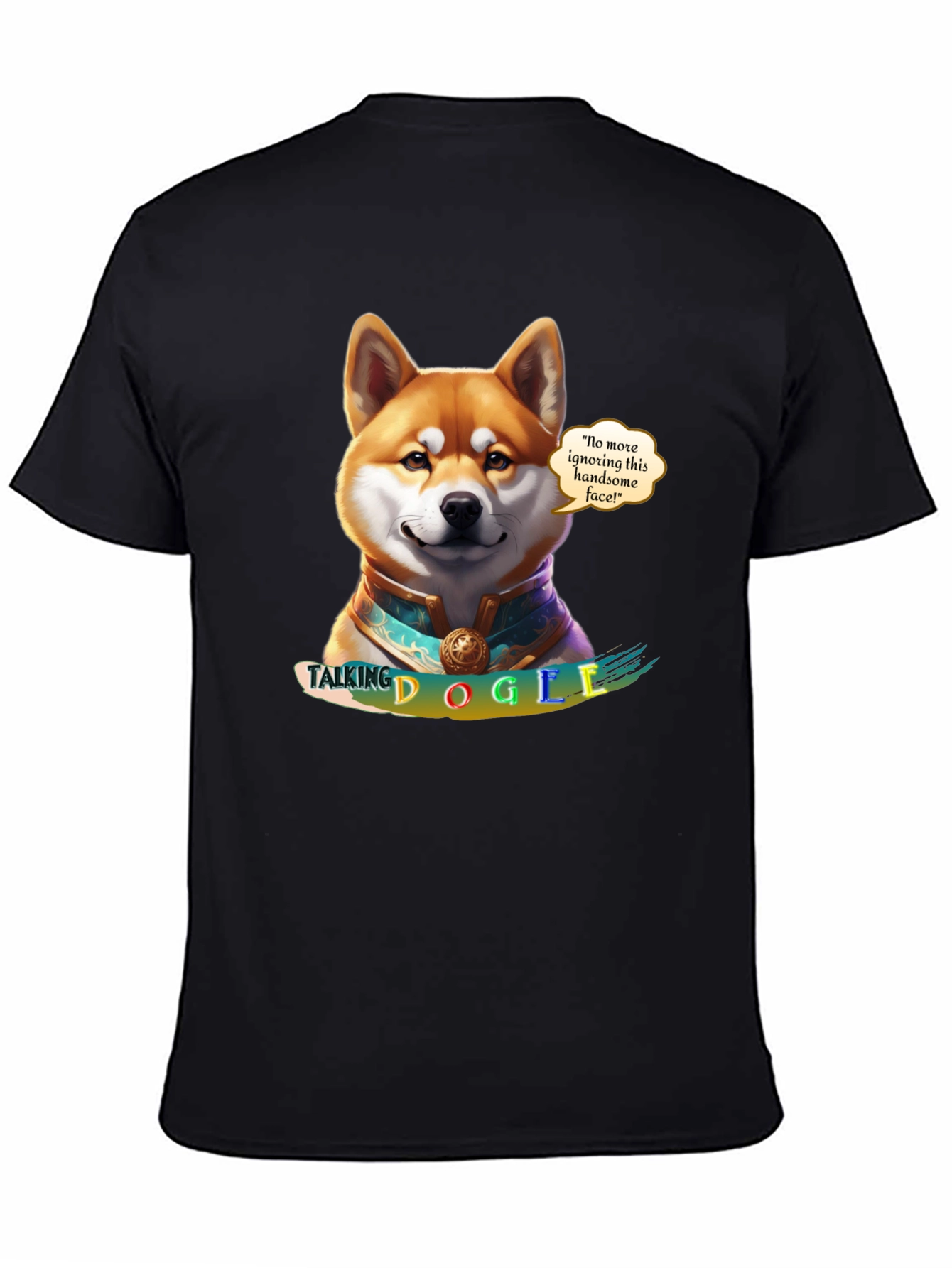 Talking Dogie Graphic Tee - Shiba Inu Design