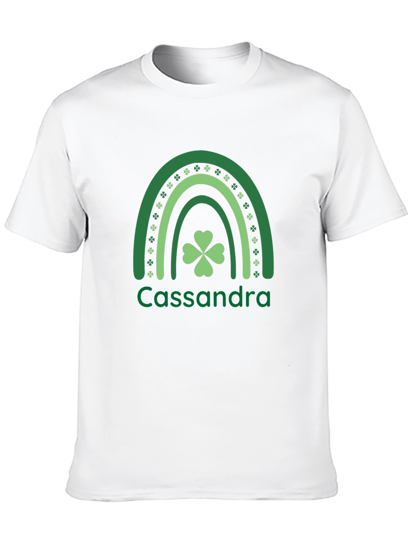 St. Patricks Day Cassandra Rainbow Clover T-Shirt