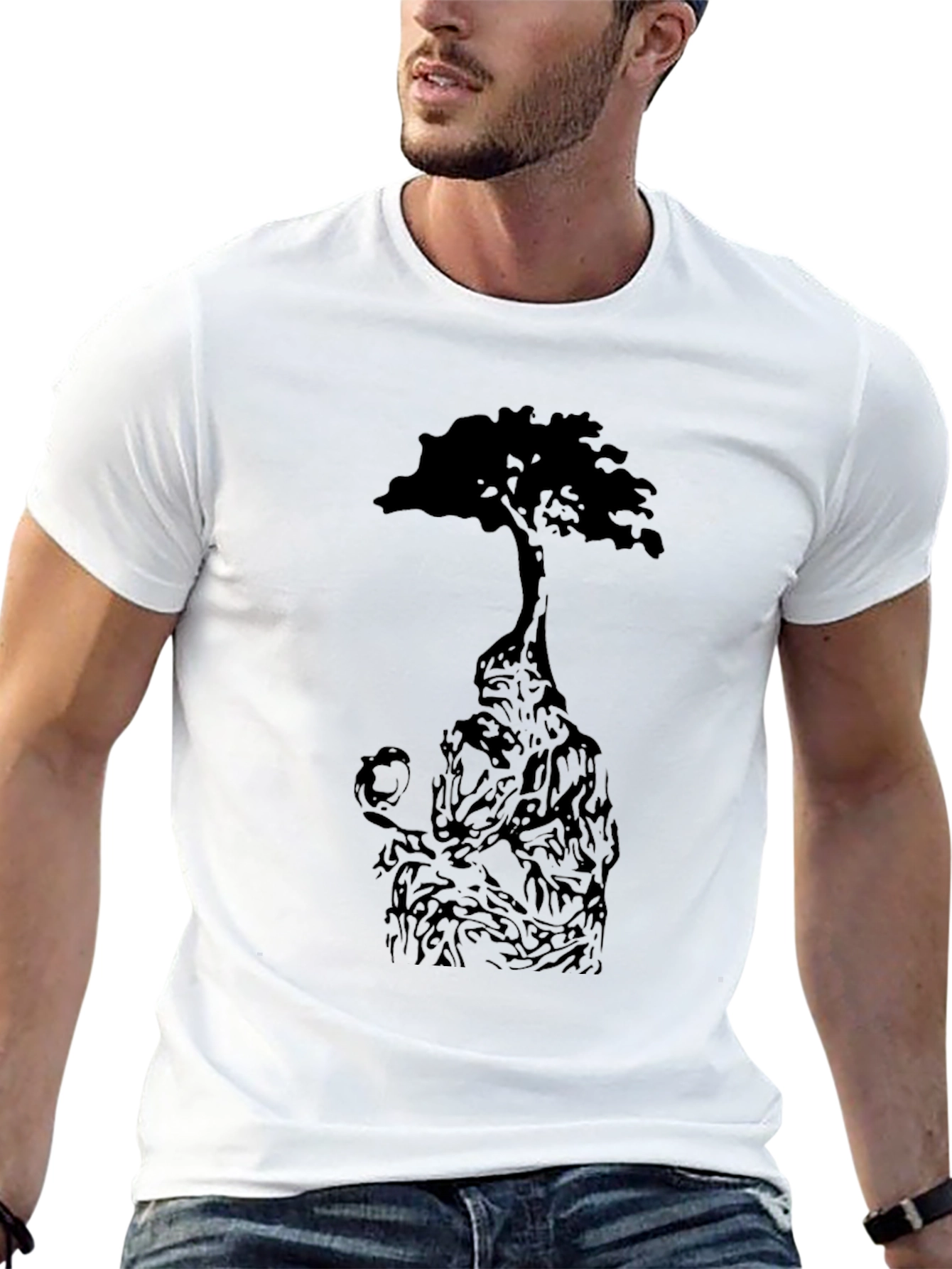 Arboreal Man Graphic Tee - Unique Tree Design