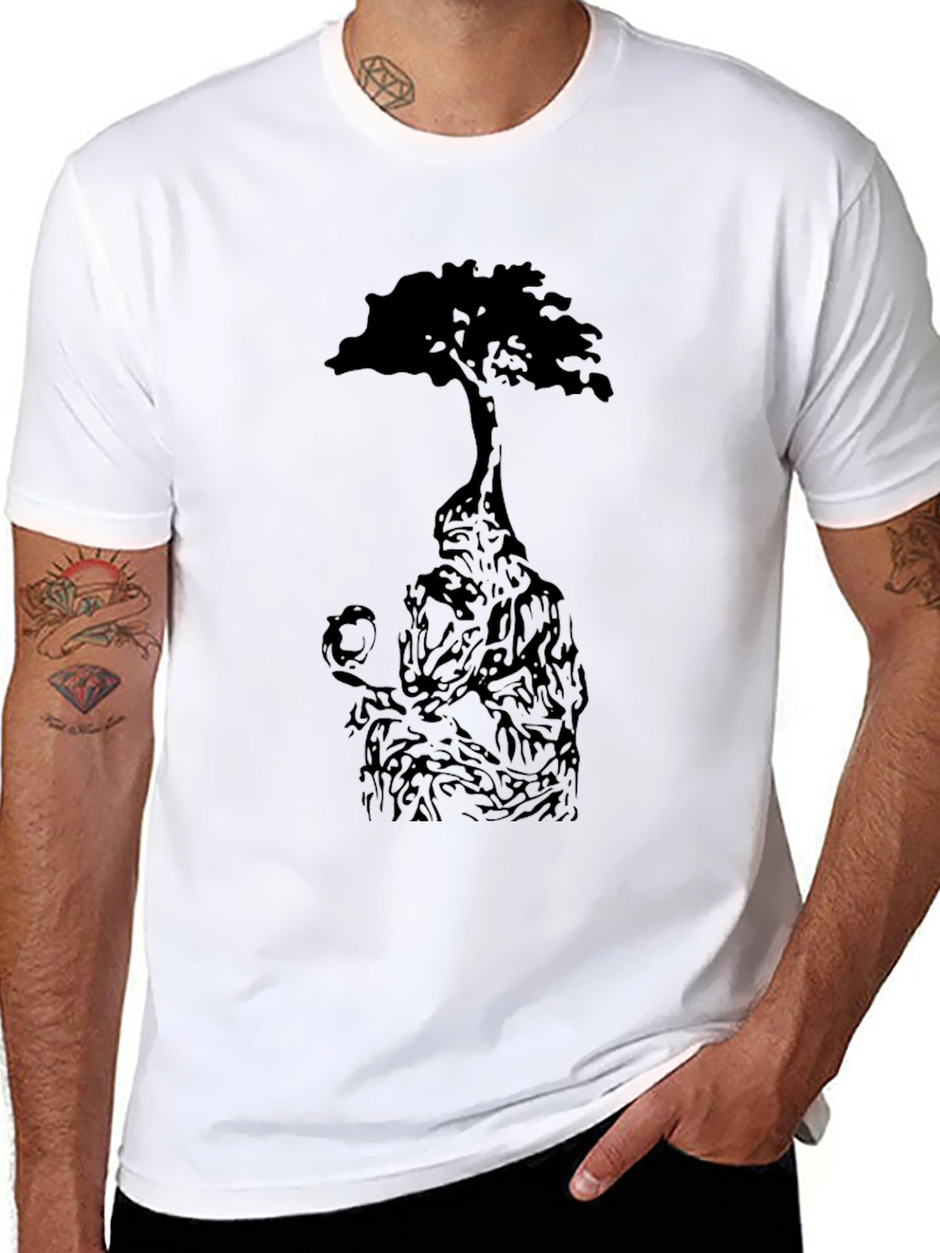 Arboreal Man Graphic Tee - Unique Tree Design