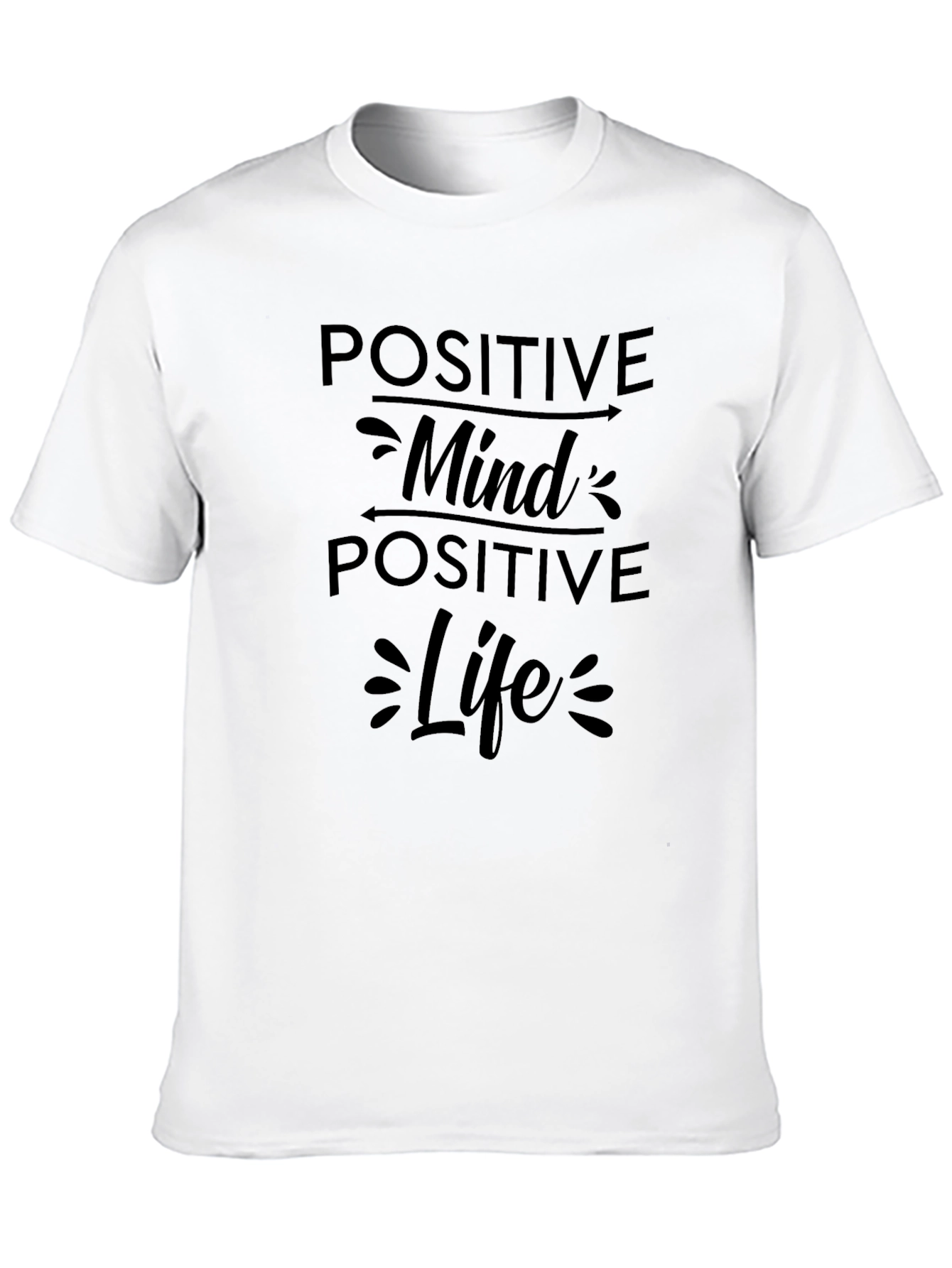 Positive Mind Positive Life Black T-Shirt