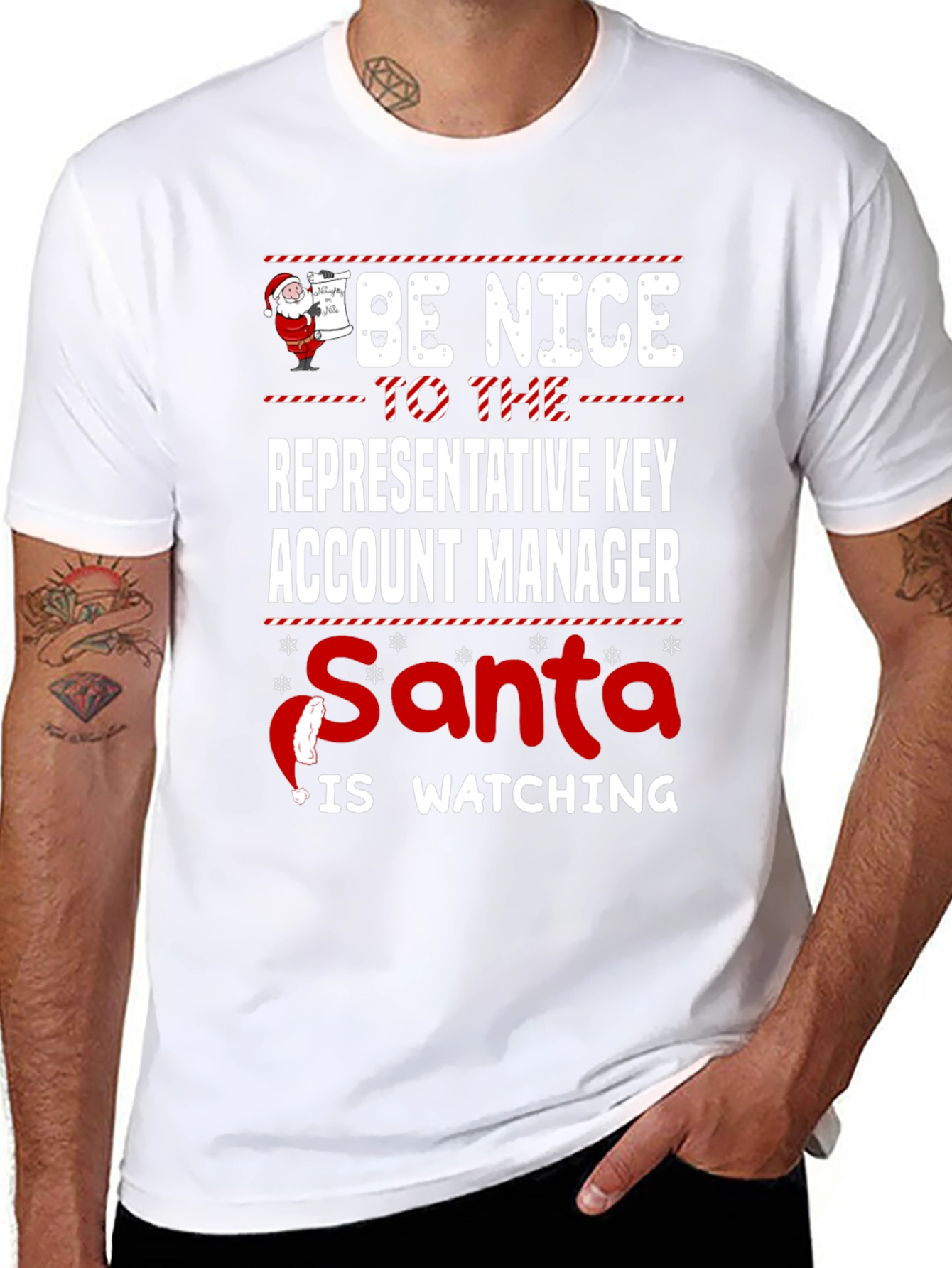 Be Nice to the Key Account Manager Christmas T-Shirt