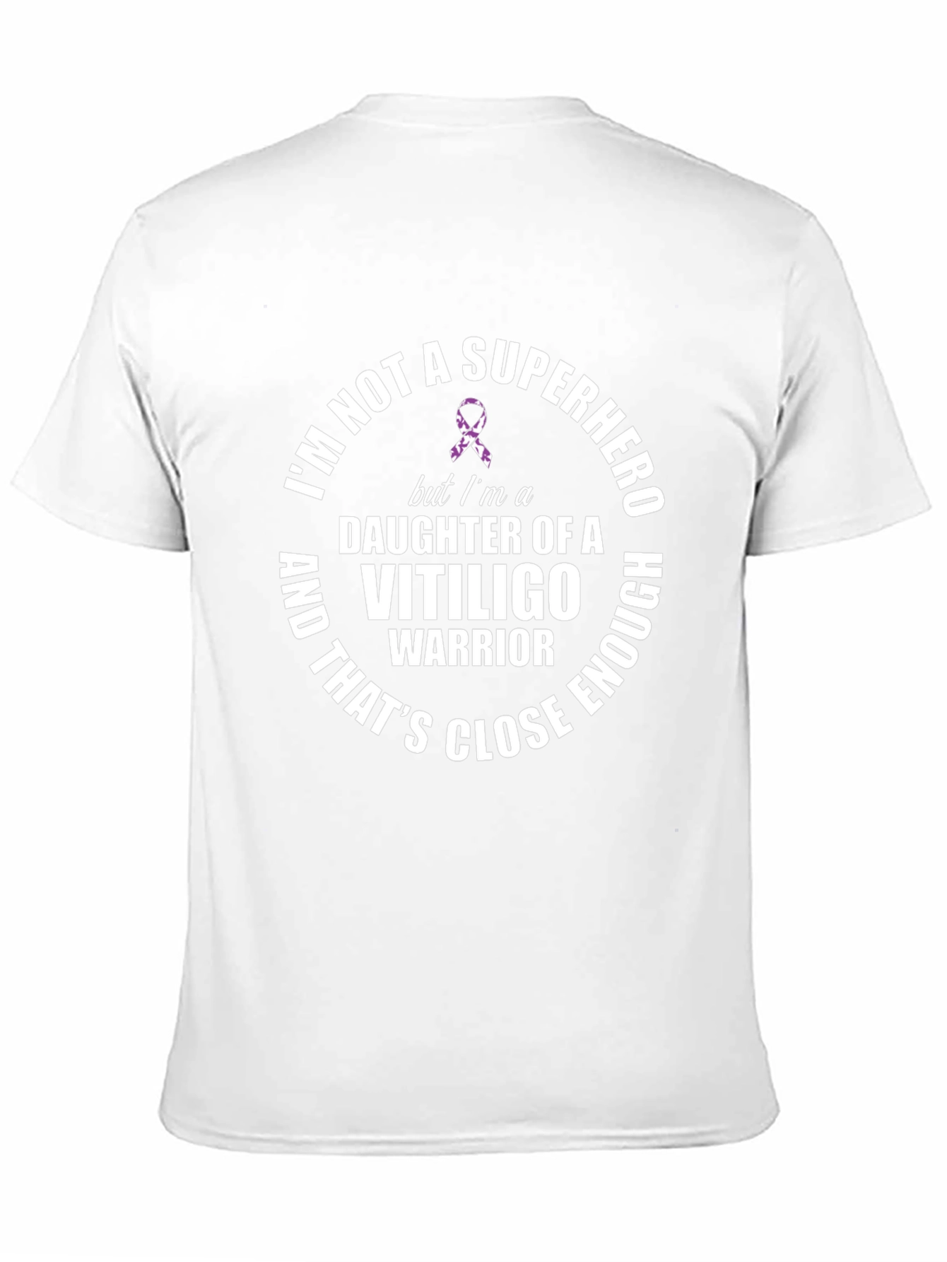 Vitiligo Warrior Daughter T-Shirt - Black Graphic Tee
