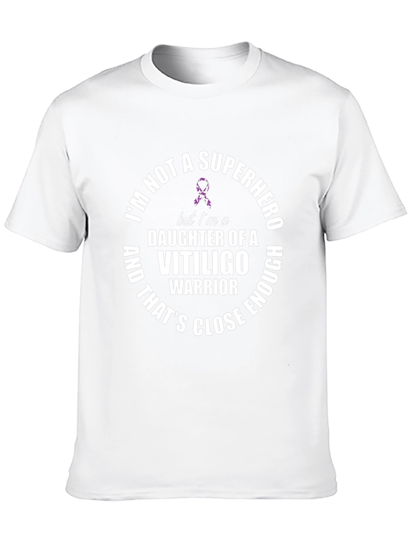 Vitiligo Warrior Daughter T-Shirt - Black Graphic Tee