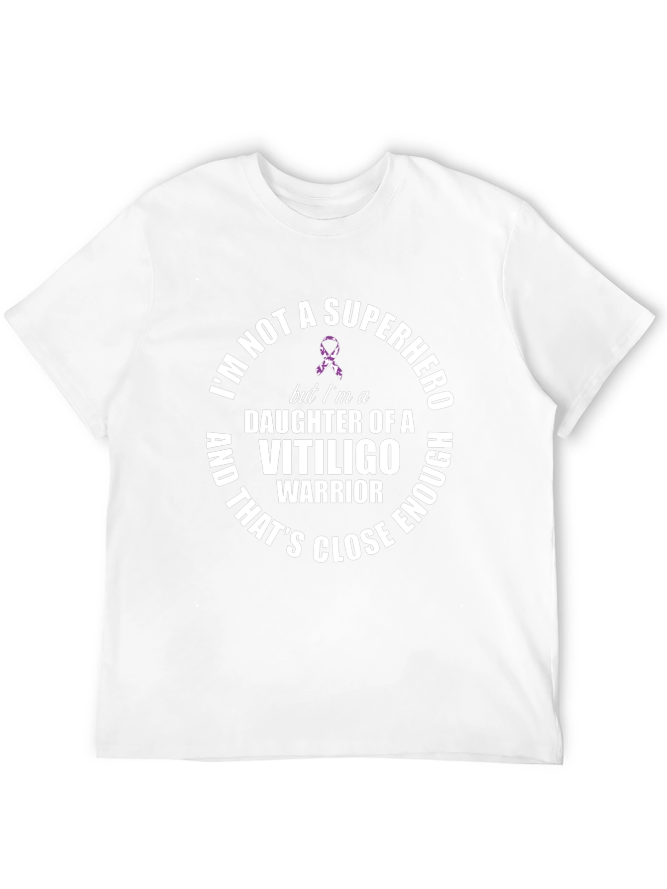 Vitiligo Warrior Daughter T-Shirt - Black Graphic Tee
