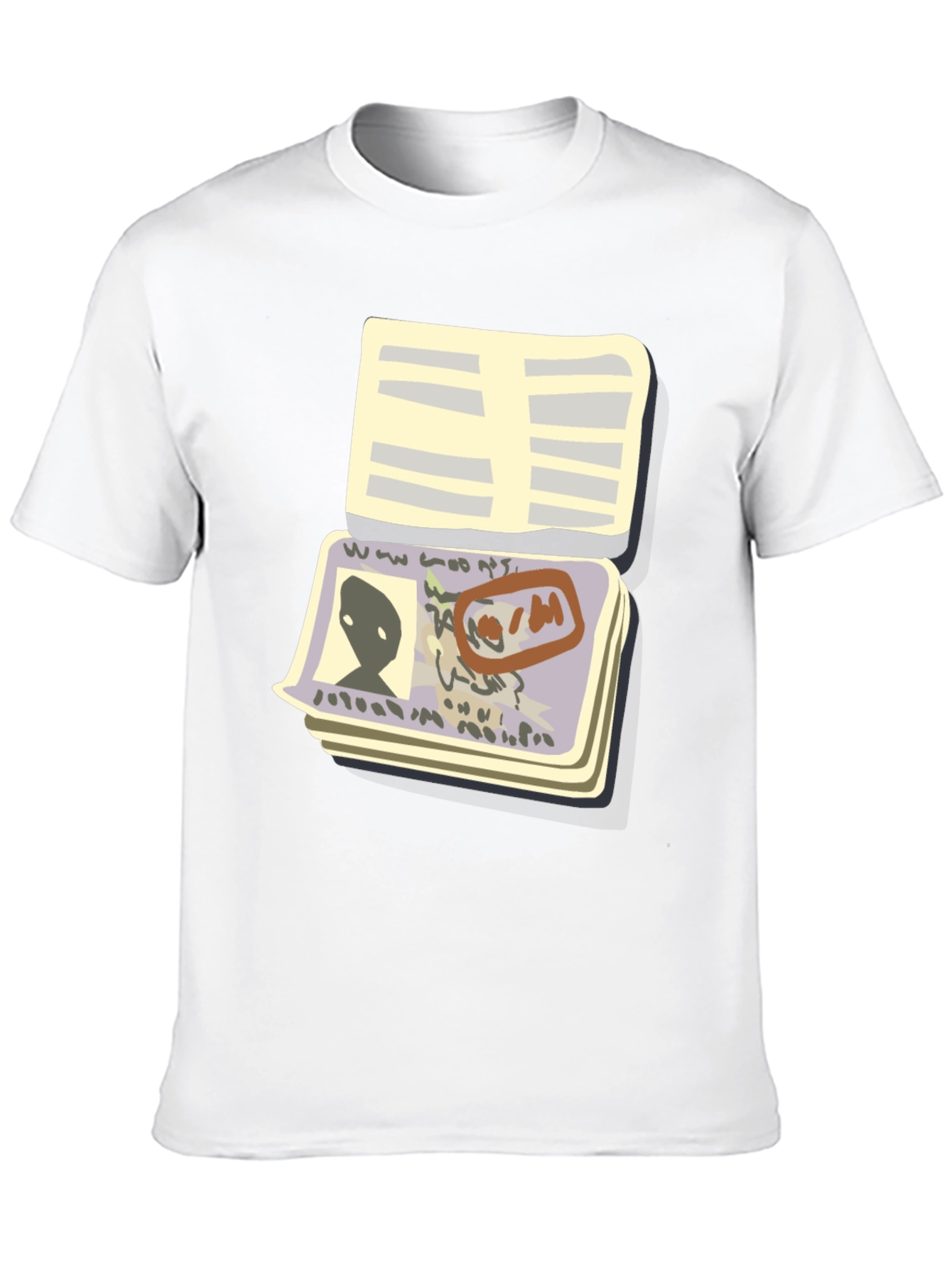 Alien Passport T-Shirt - Black Novelty Tee