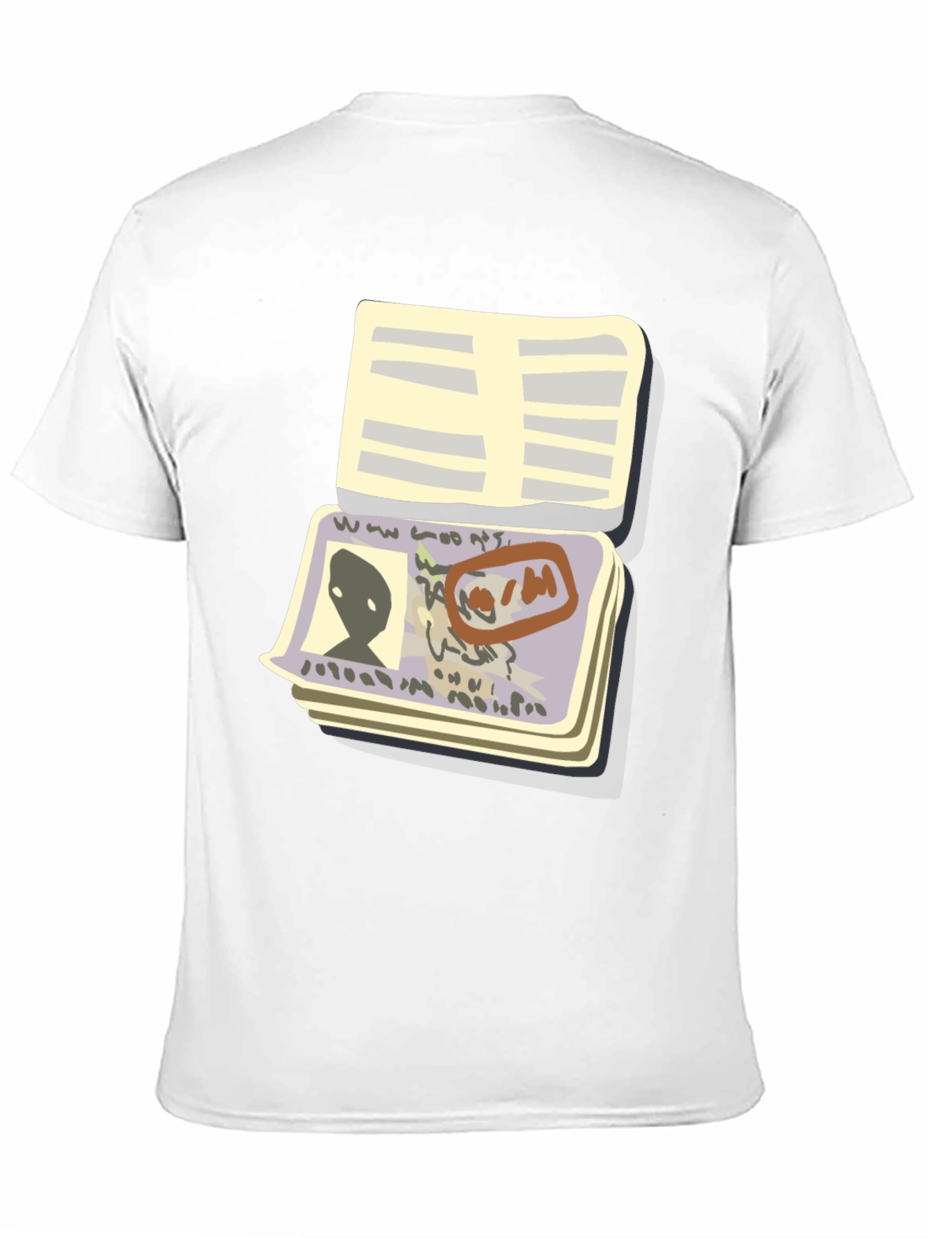 Alien Passport T-Shirt - Black Novelty Tee
