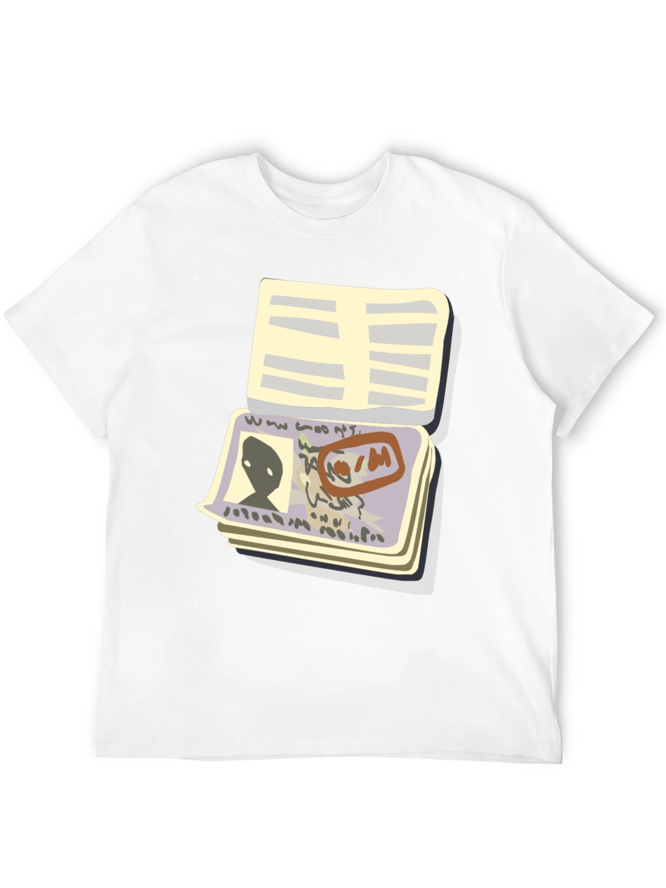 Alien Passport T-Shirt - Black Novelty Tee