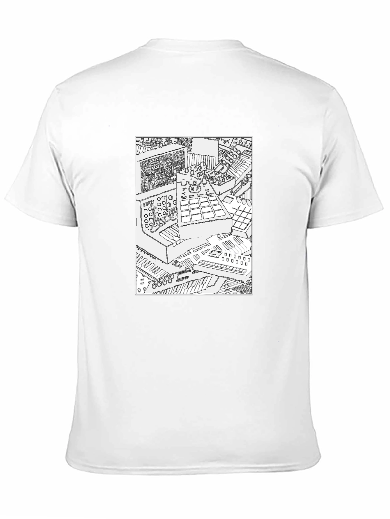 Synth Studio Graphic T-Shirt - Black Cotton Tee