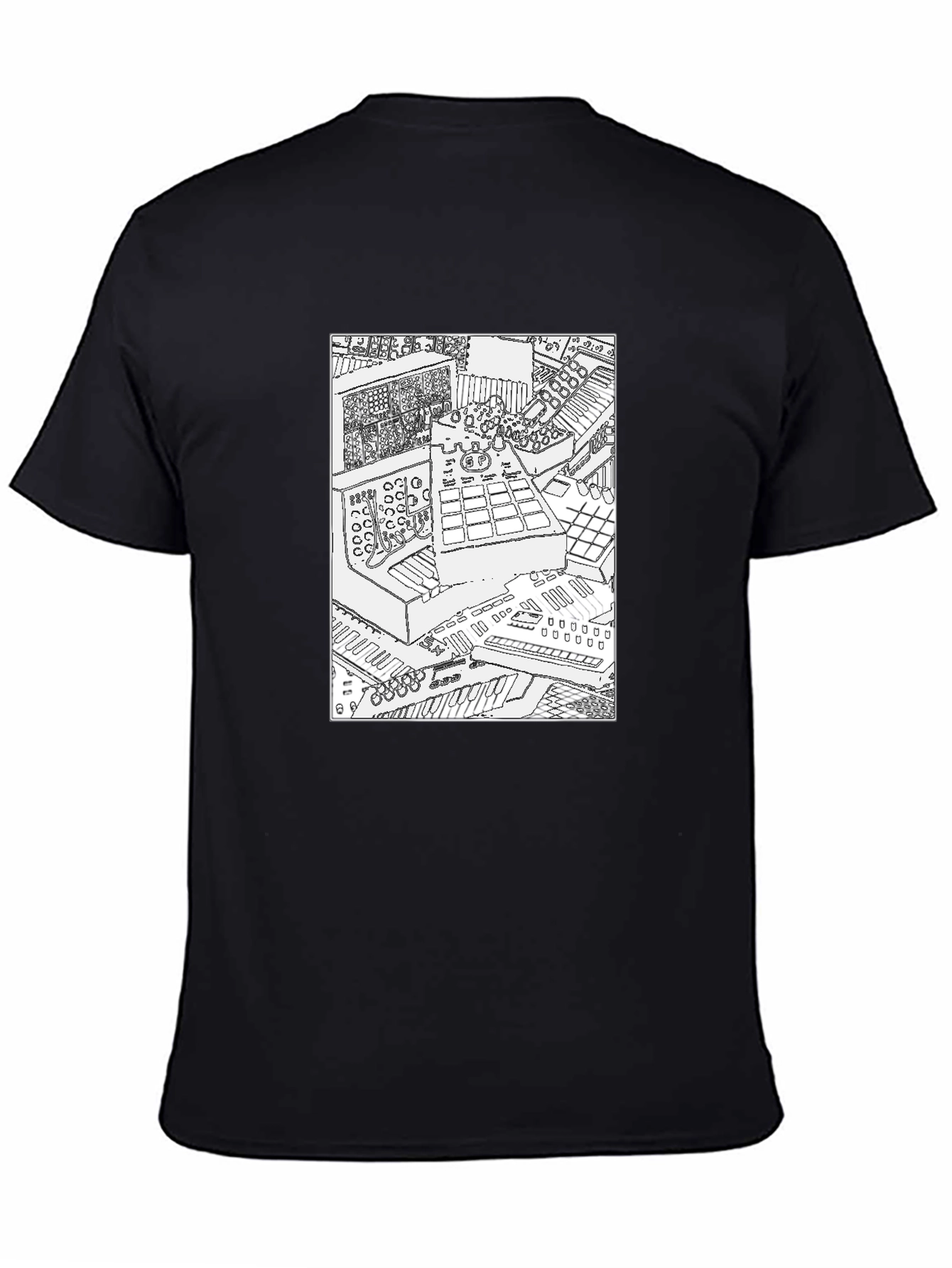 Synth Studio Graphic T-Shirt - Black Cotton Tee
