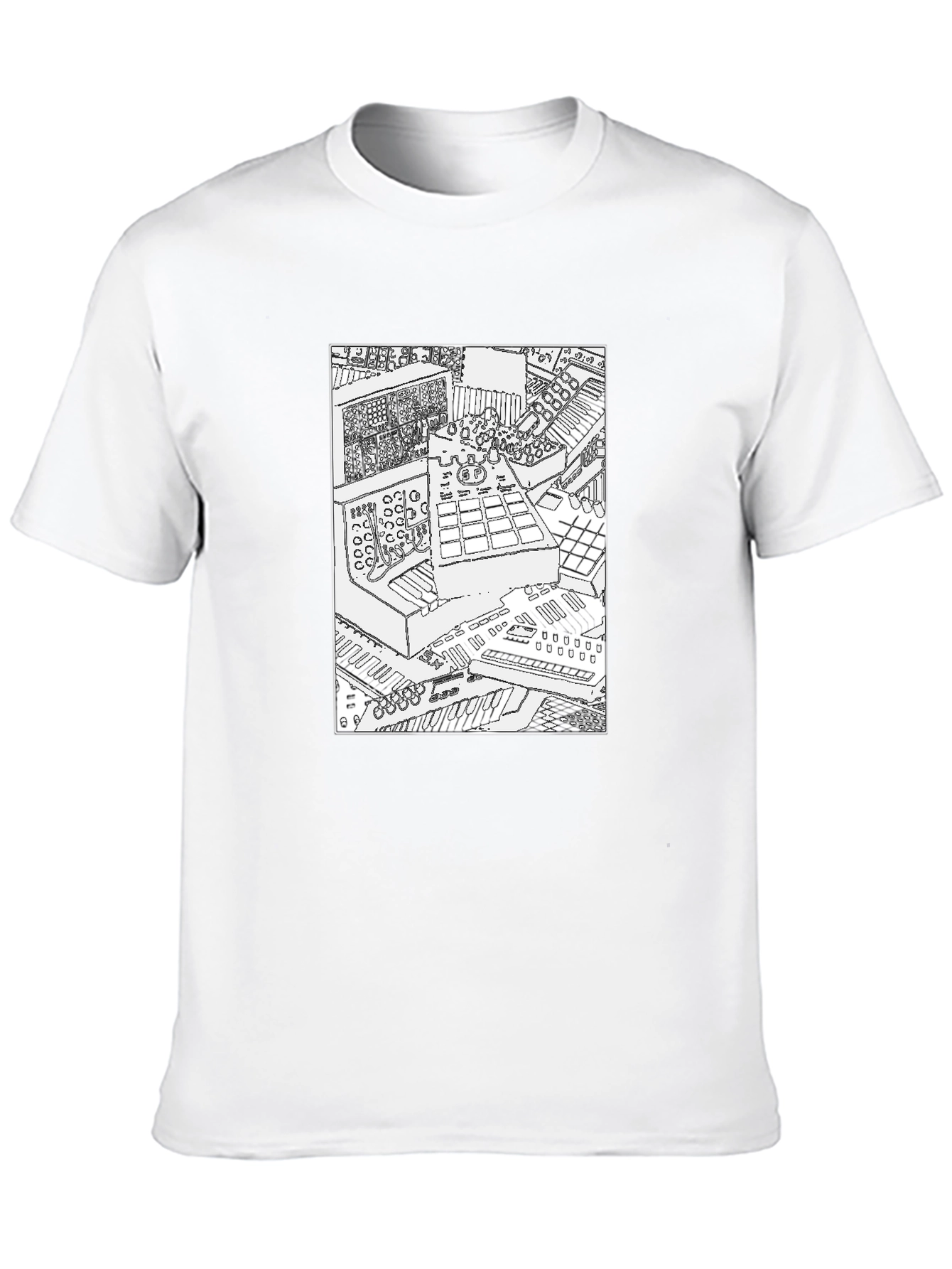 Synth Studio Graphic T-Shirt - Black Cotton Tee