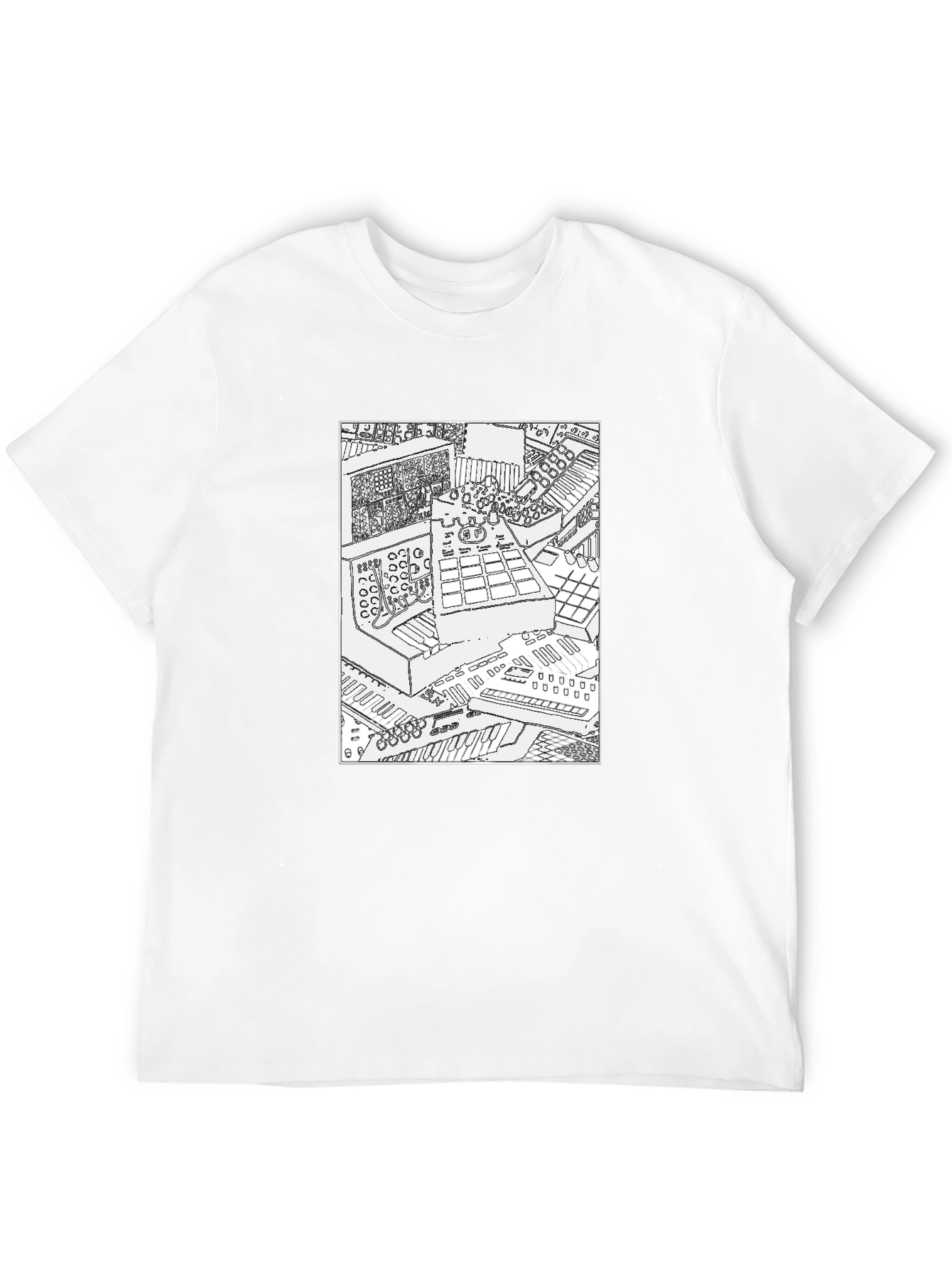 Synth Studio Graphic T-Shirt - Black Cotton Tee