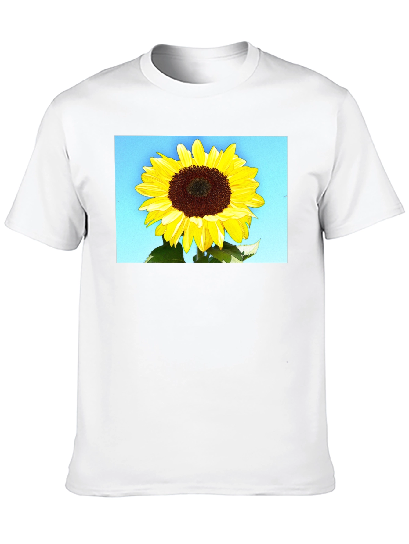 Sunflower Graphic Tee - Black Cotton Casual Wear
